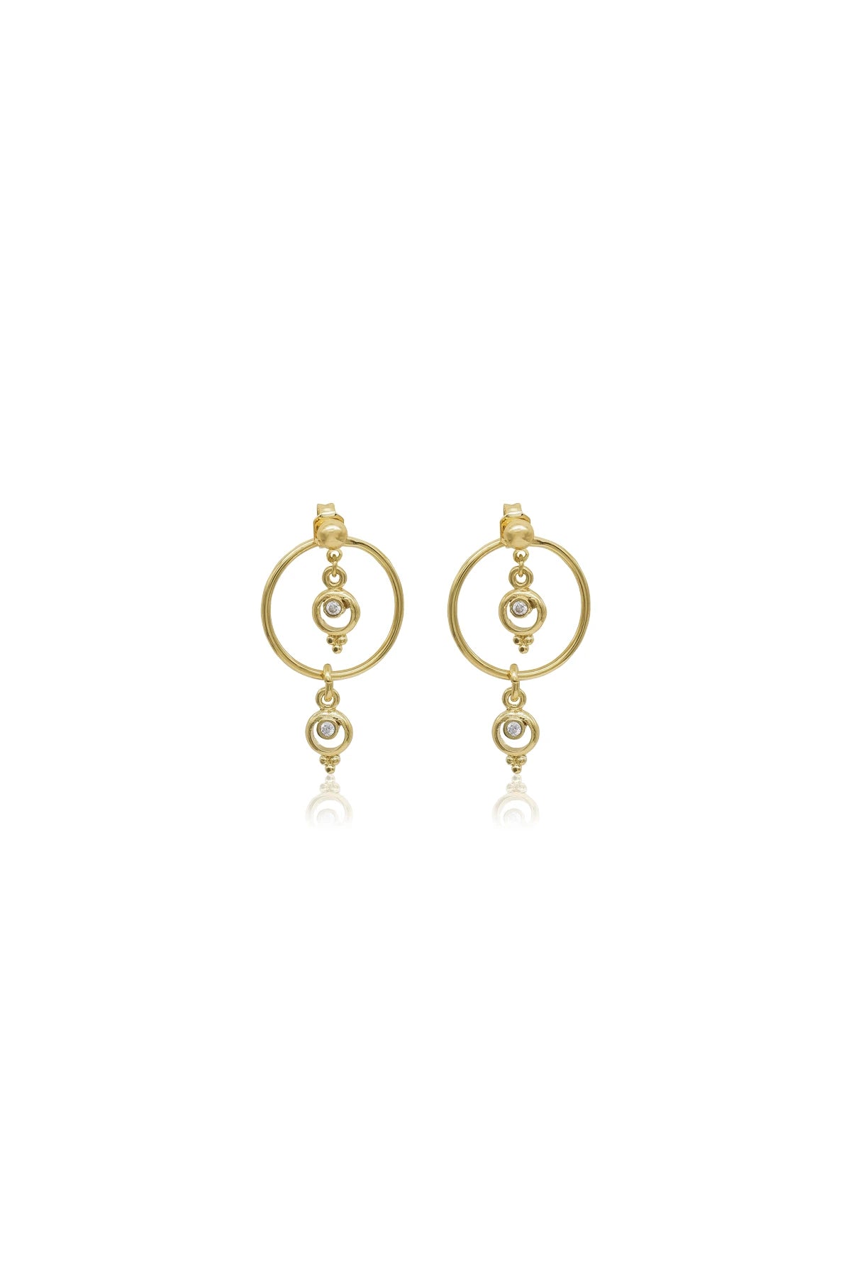 SORA – Back & Front CZ Hoop Earrings