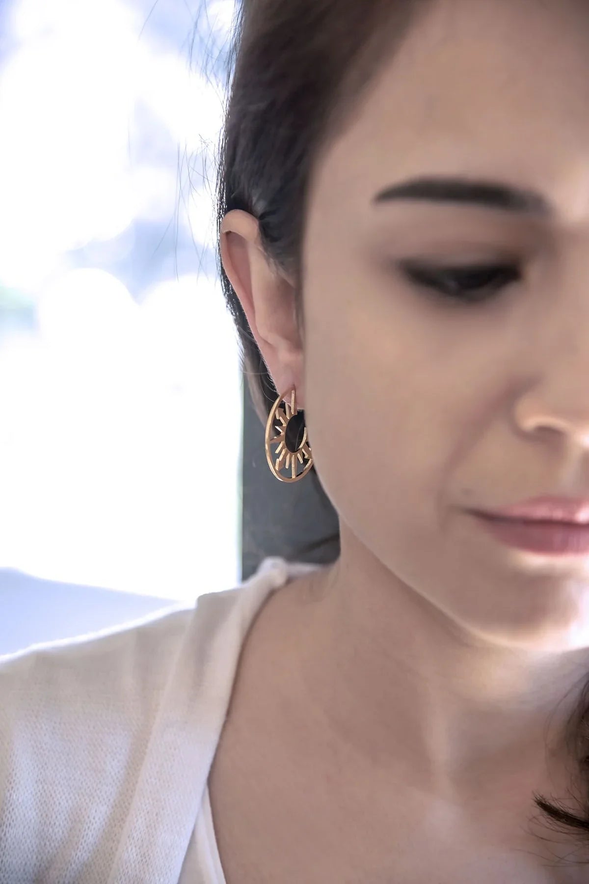 SUNCLOCK – Sundial Hoop Earrings