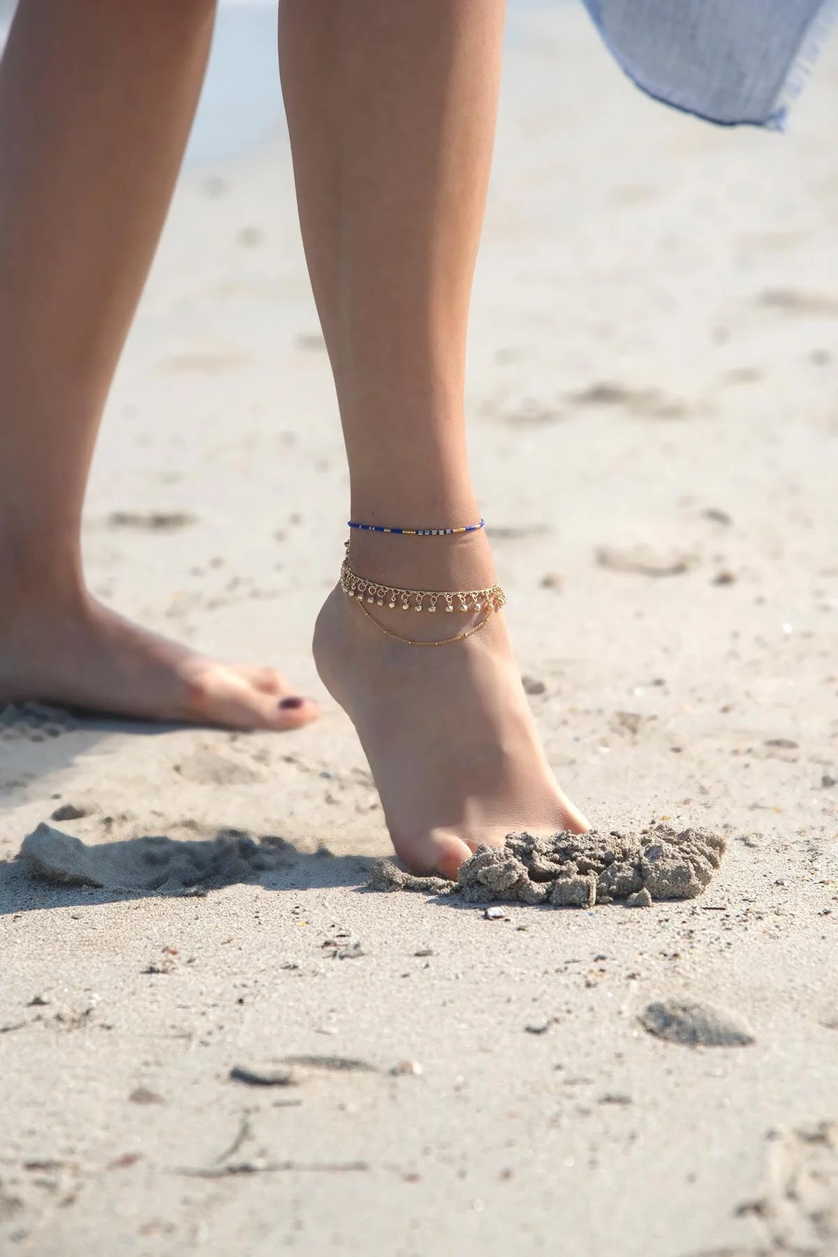 BLUE BLUE - Beaded Anklet