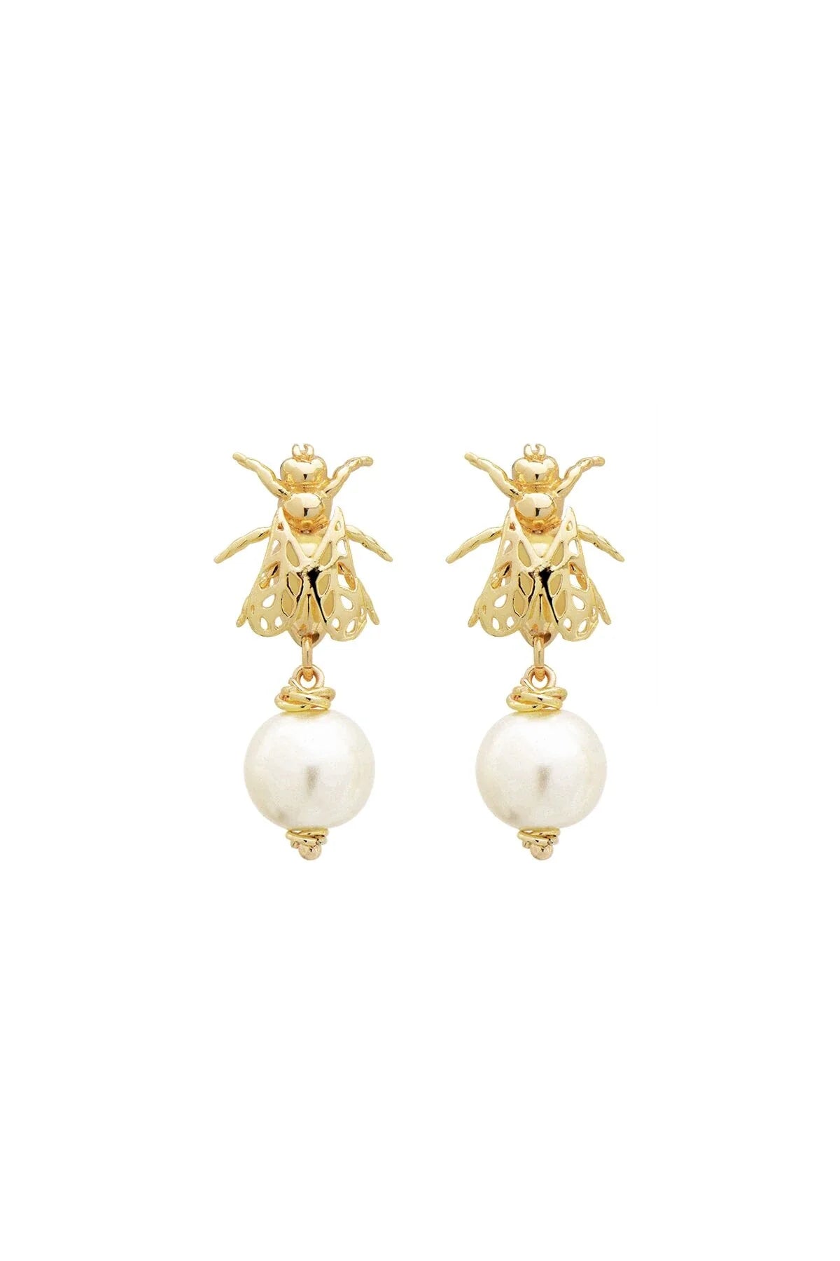 WHITE BEE β Pearl Drop Earrings