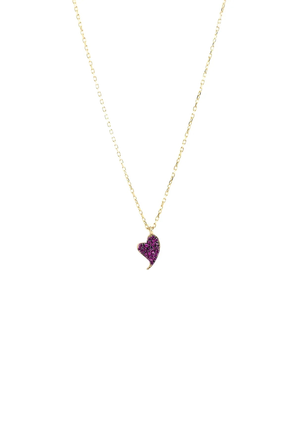 PINKY DIAMOND BEAT – Pink Sapphire Heart Necklace