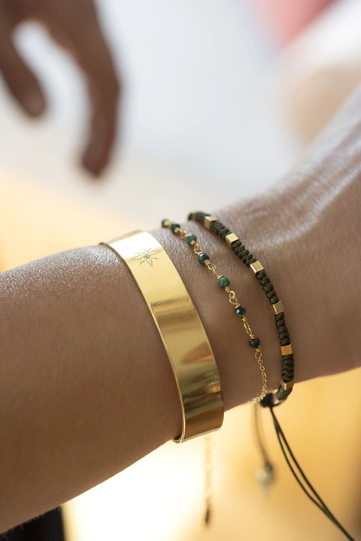 SINGLE STAR – Minimal CZ Star Cuff Bracelet
