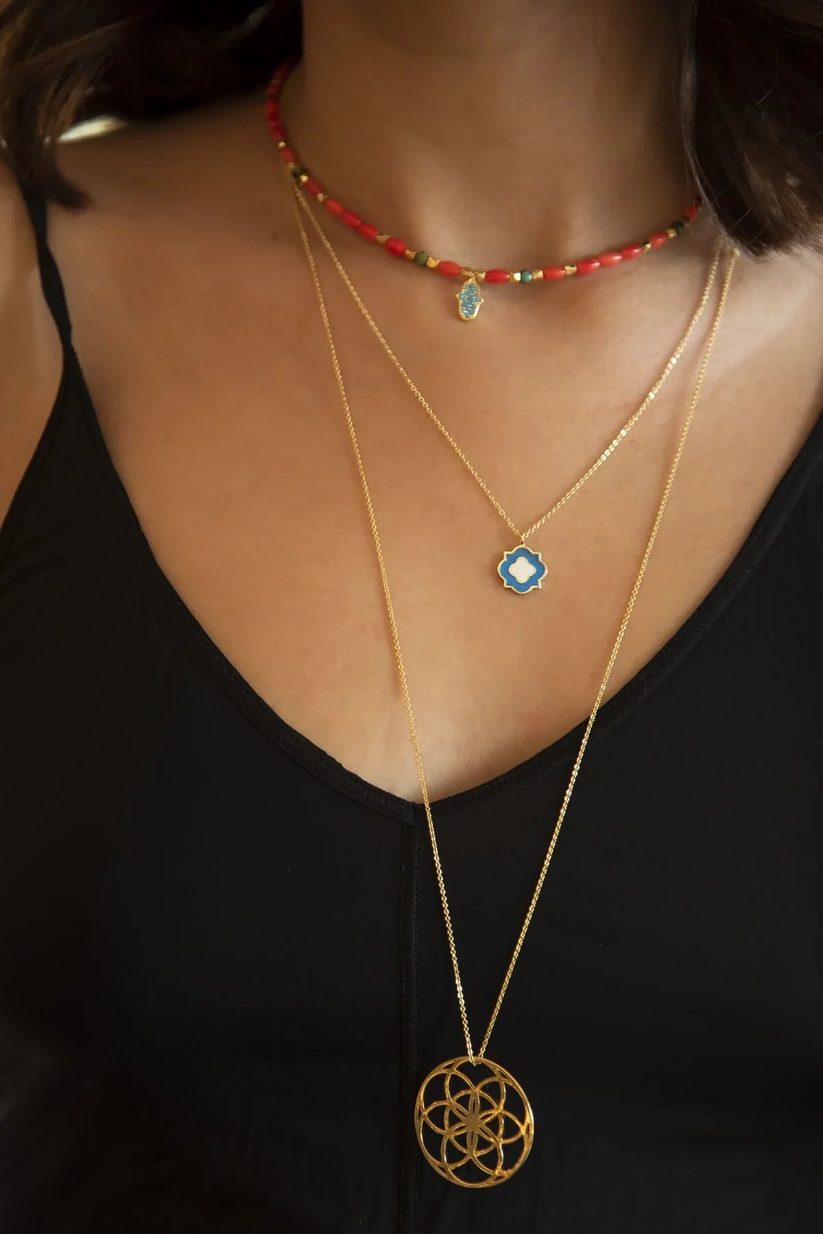 TILE β Ceramic-Inspired Enamel Necklace