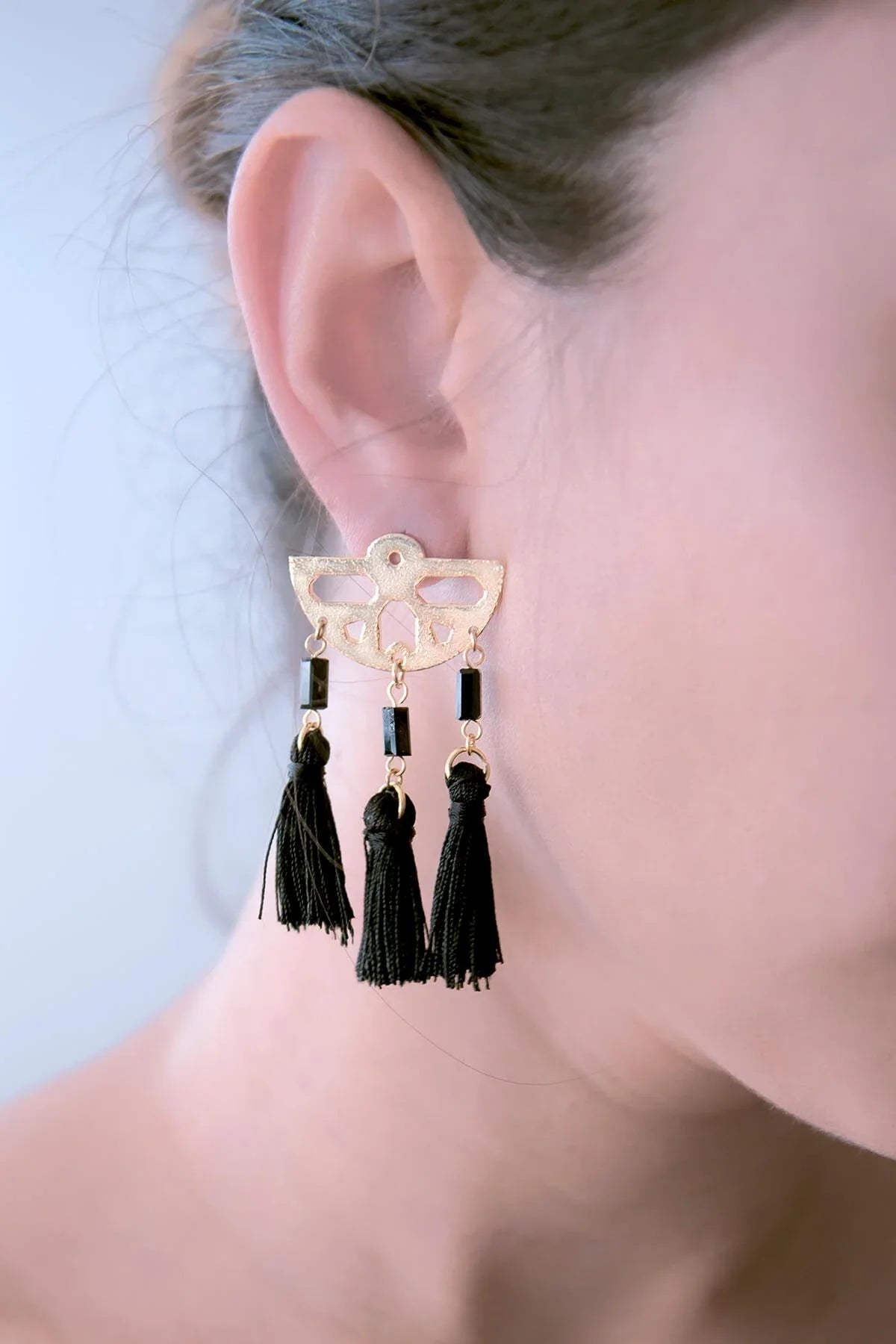 TRIO TASSELS – Tribal Tassel Drop Earrings