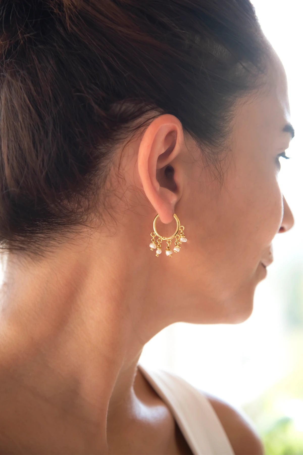 MAE - Pearl Hoop Earrings