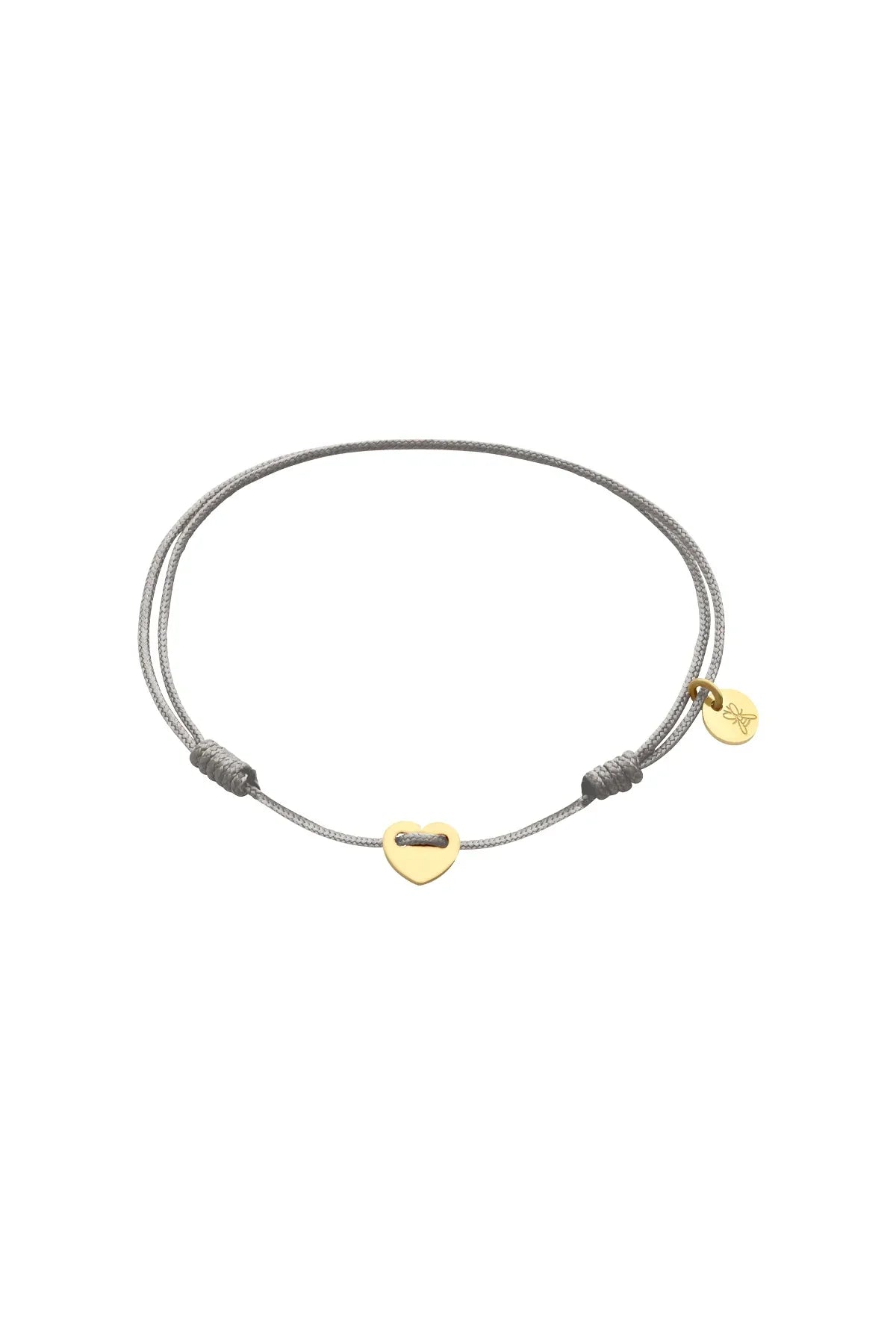 TINY LOVEFUL - CONCRETE - Minimal Heart Cord Bracelet