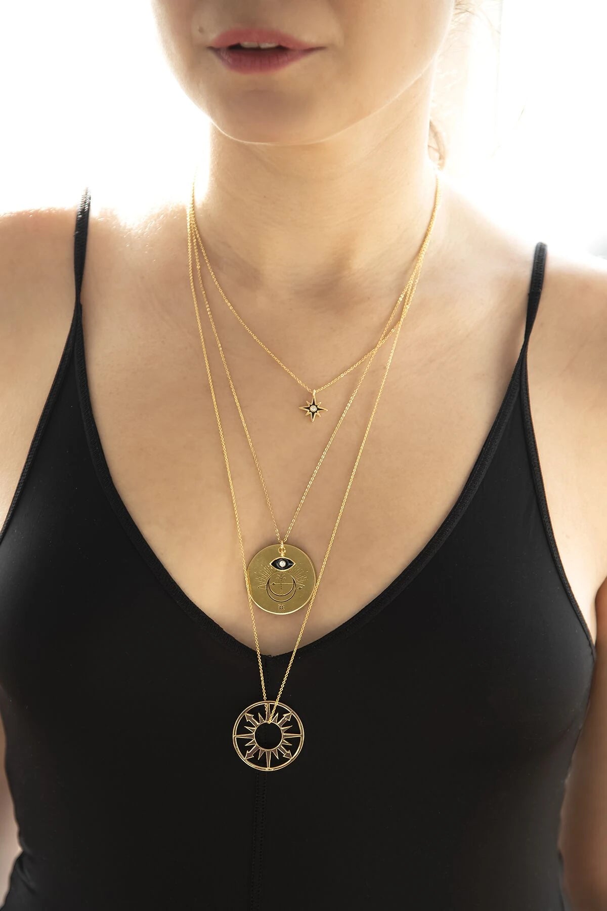BLACK STAR - Minimal Black Star Necklace