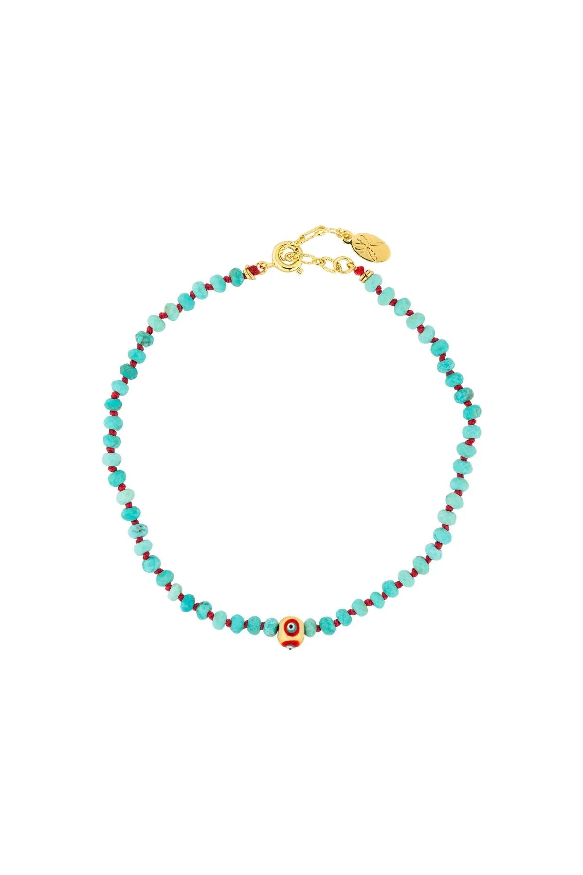 MAUI – Knotted Turquoise Evil Eye Anklet