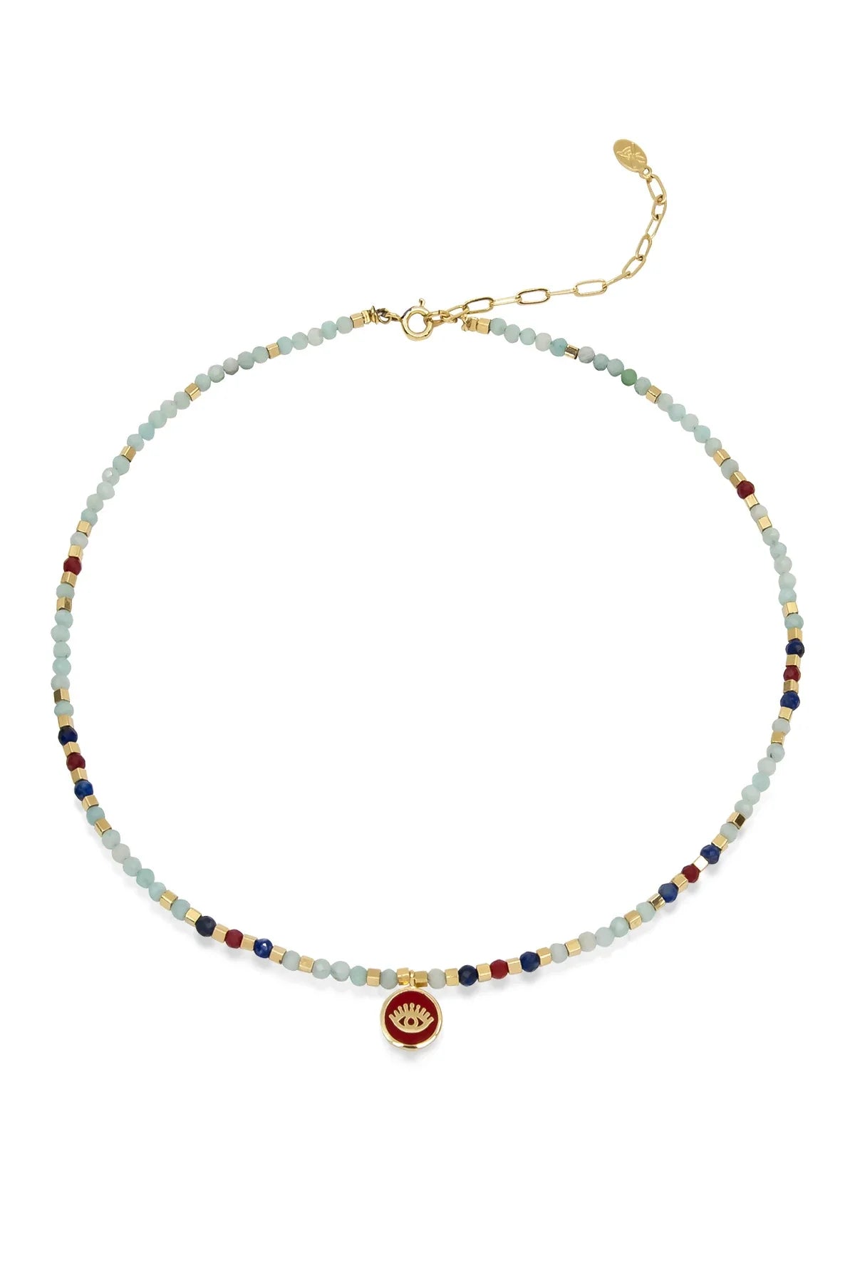 SACRED EYE – Gem Beaded Eye Necklace