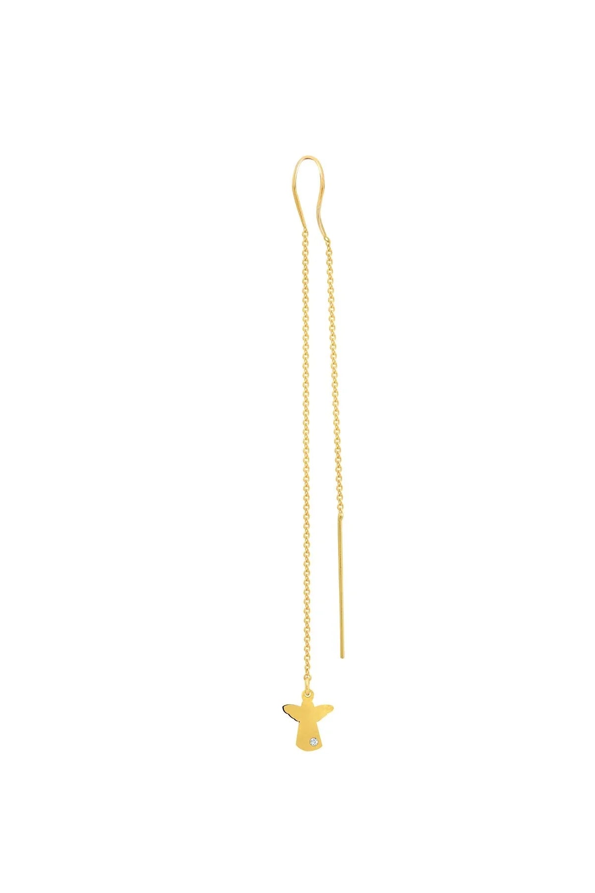 TINY ANGEL – Chain Drop Angel Earring