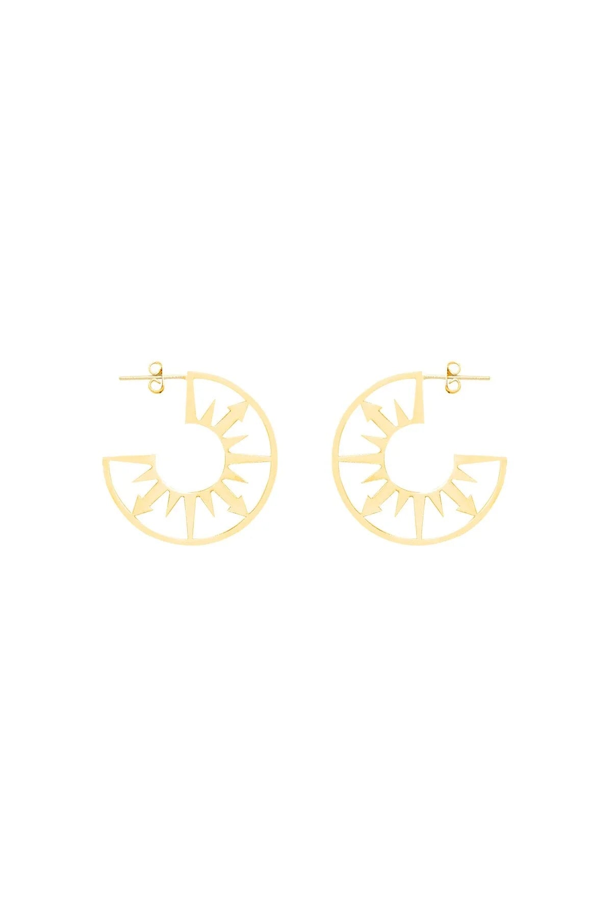 SUNCLOCK β Sundial Hoop Earrings