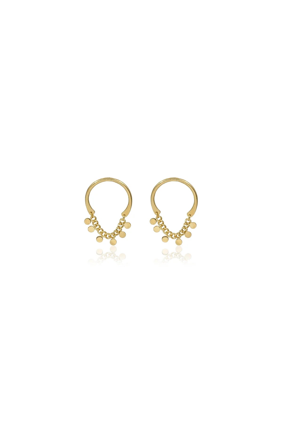 CHIN CHIN – Hoop Earrings with Chain Detail