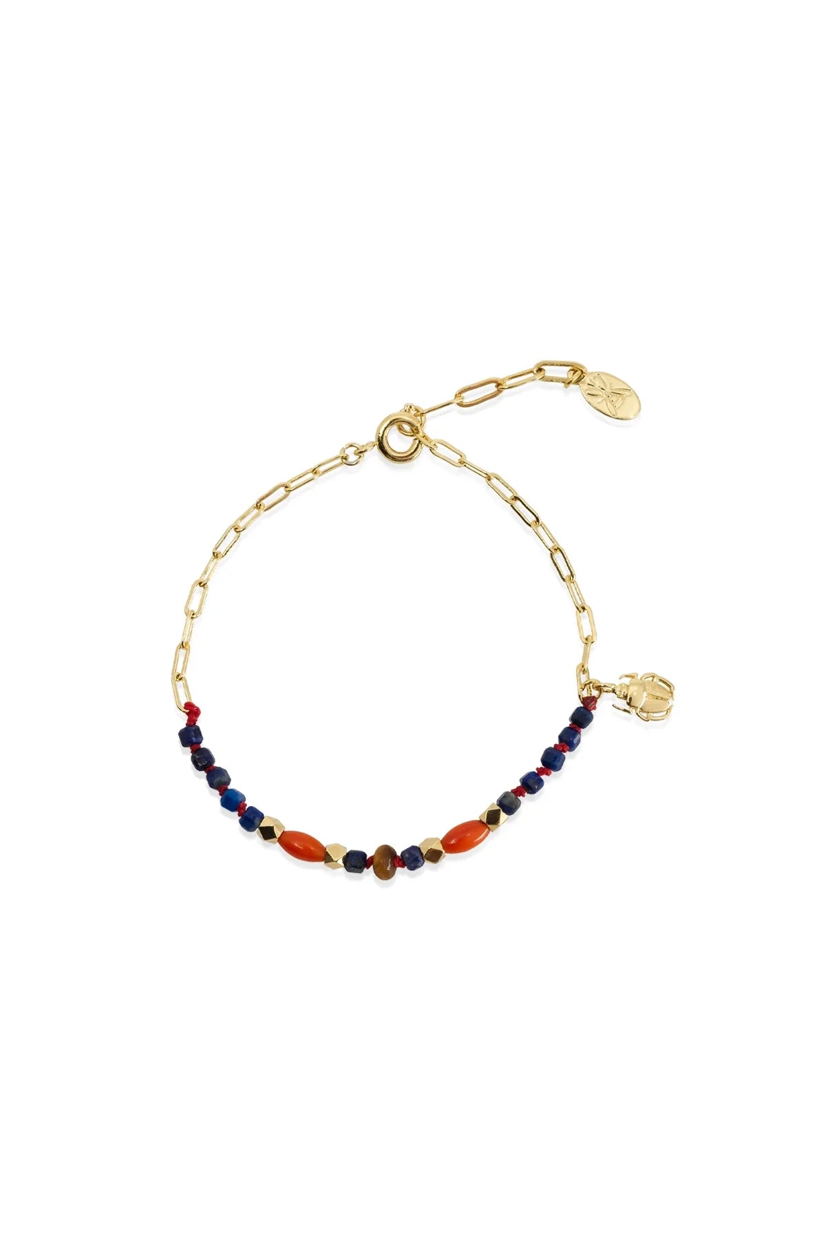 LUCKY BEE β Mini Scarab Gemstone Bracelet