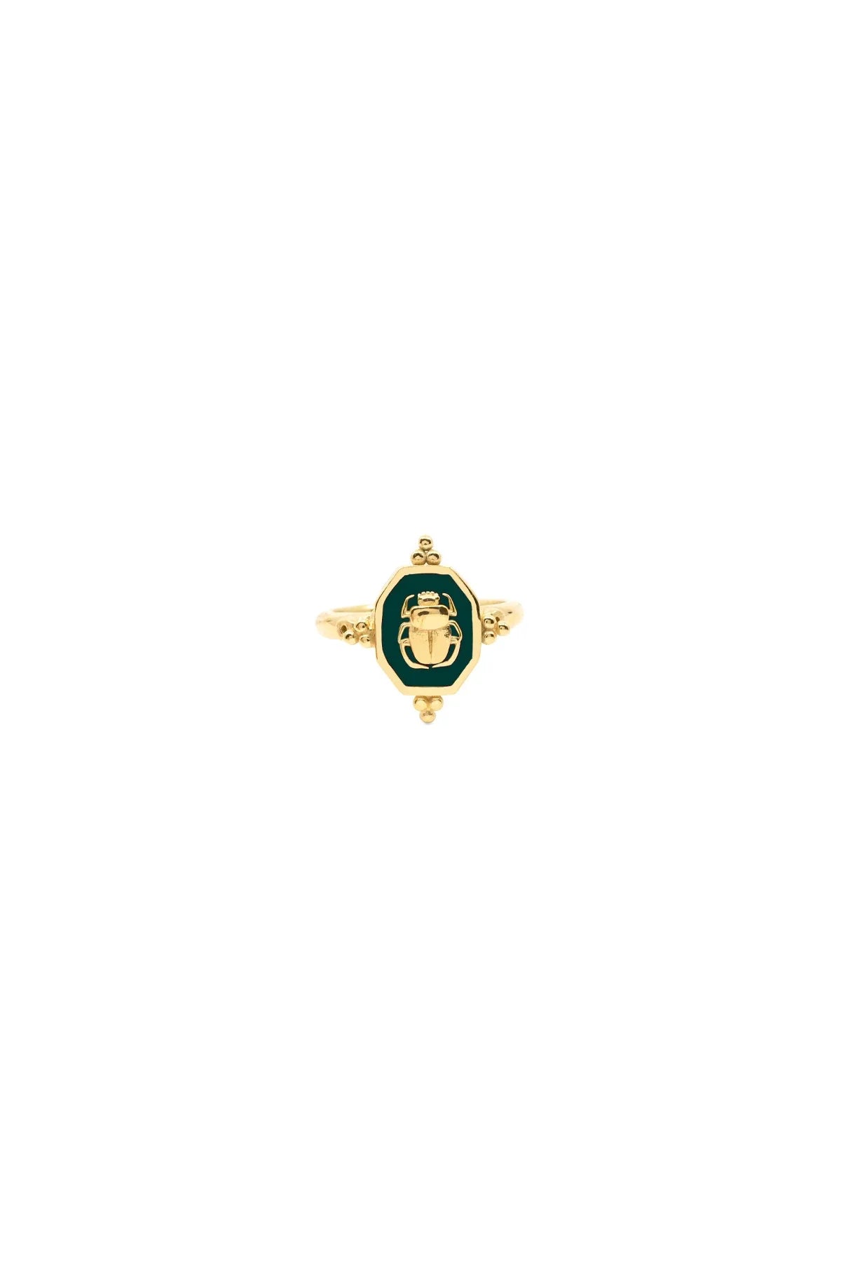 SCARAGREEN β Green Scarab Ring