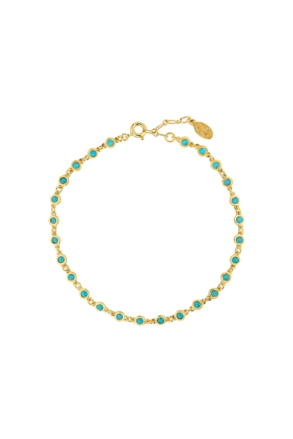 MAKAPU – Turquoise CZ Chain Anklet