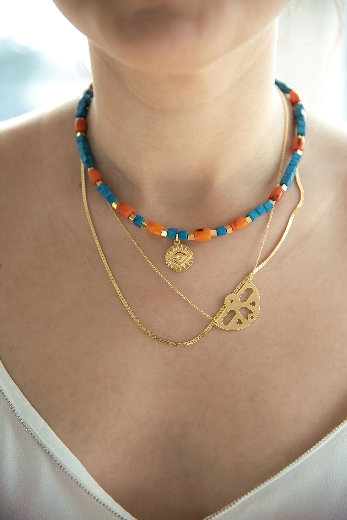 TRIBAL MOON – Geometric Totem Necklace
