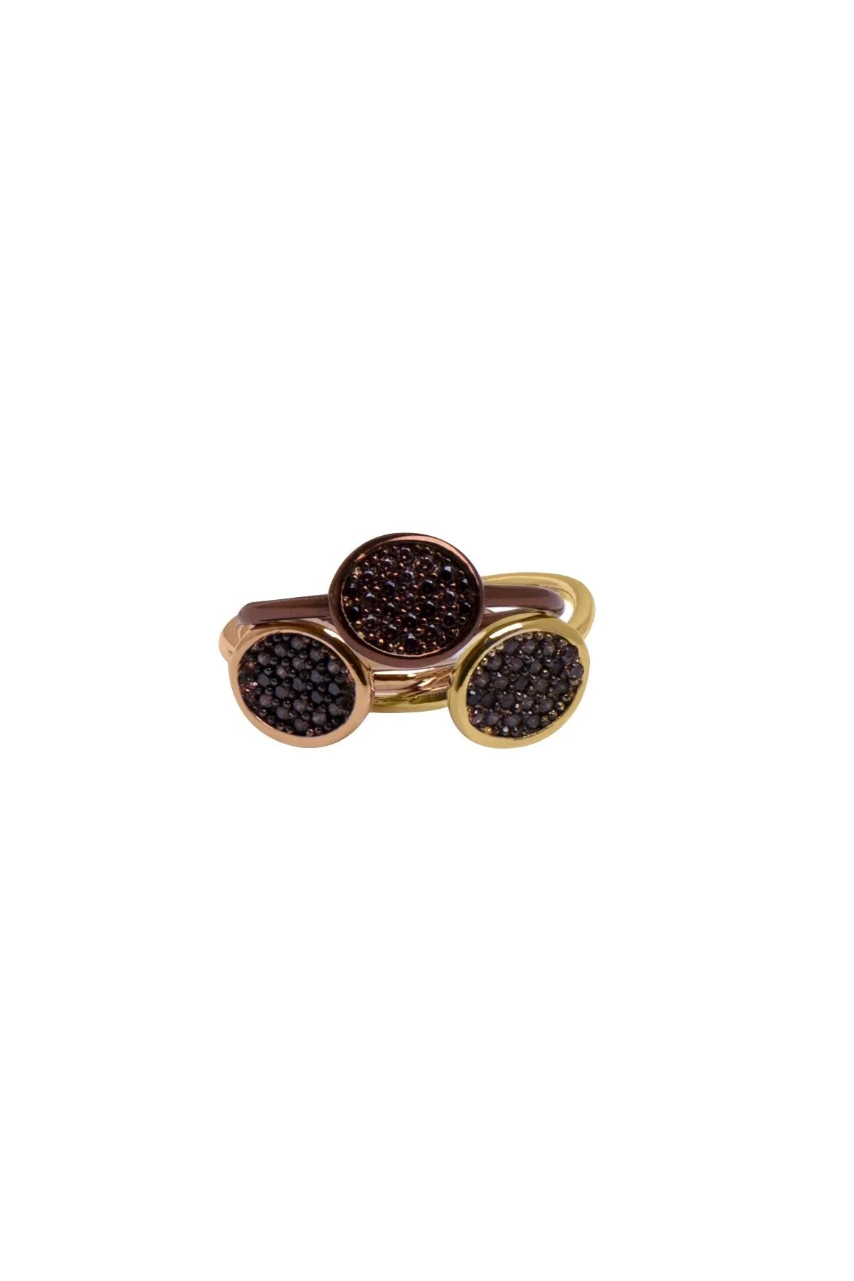 ENIGMA – Stacked Triple Ring Set