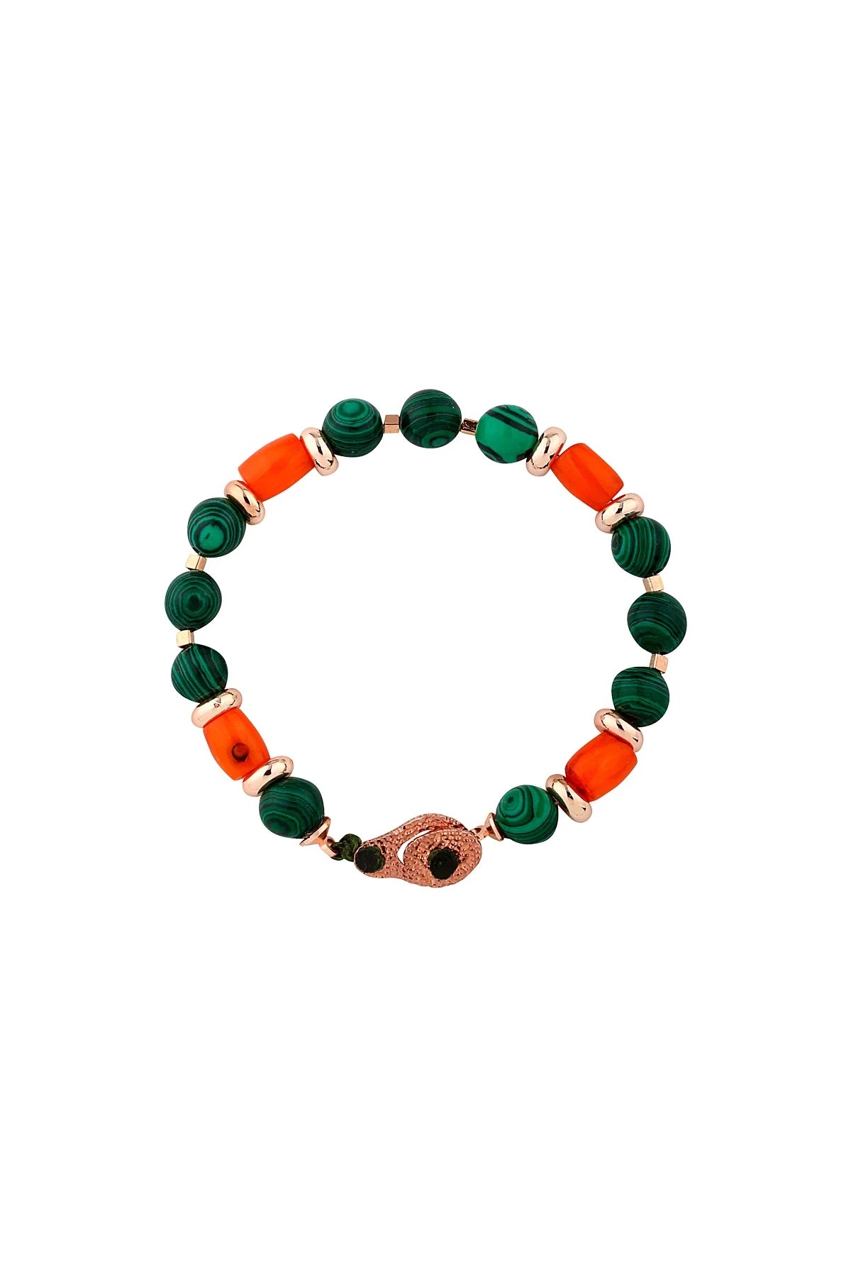TALIA β Natural Malachite & Coral Bracelet