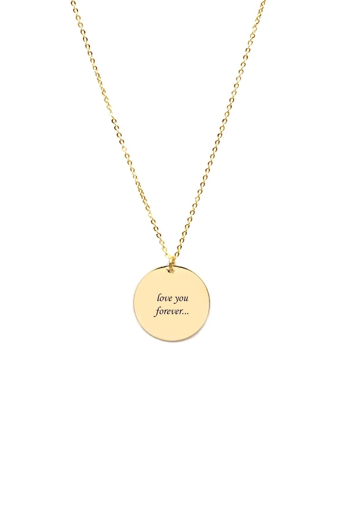 DISC CORSIVA - Engraved Medallion Necklace