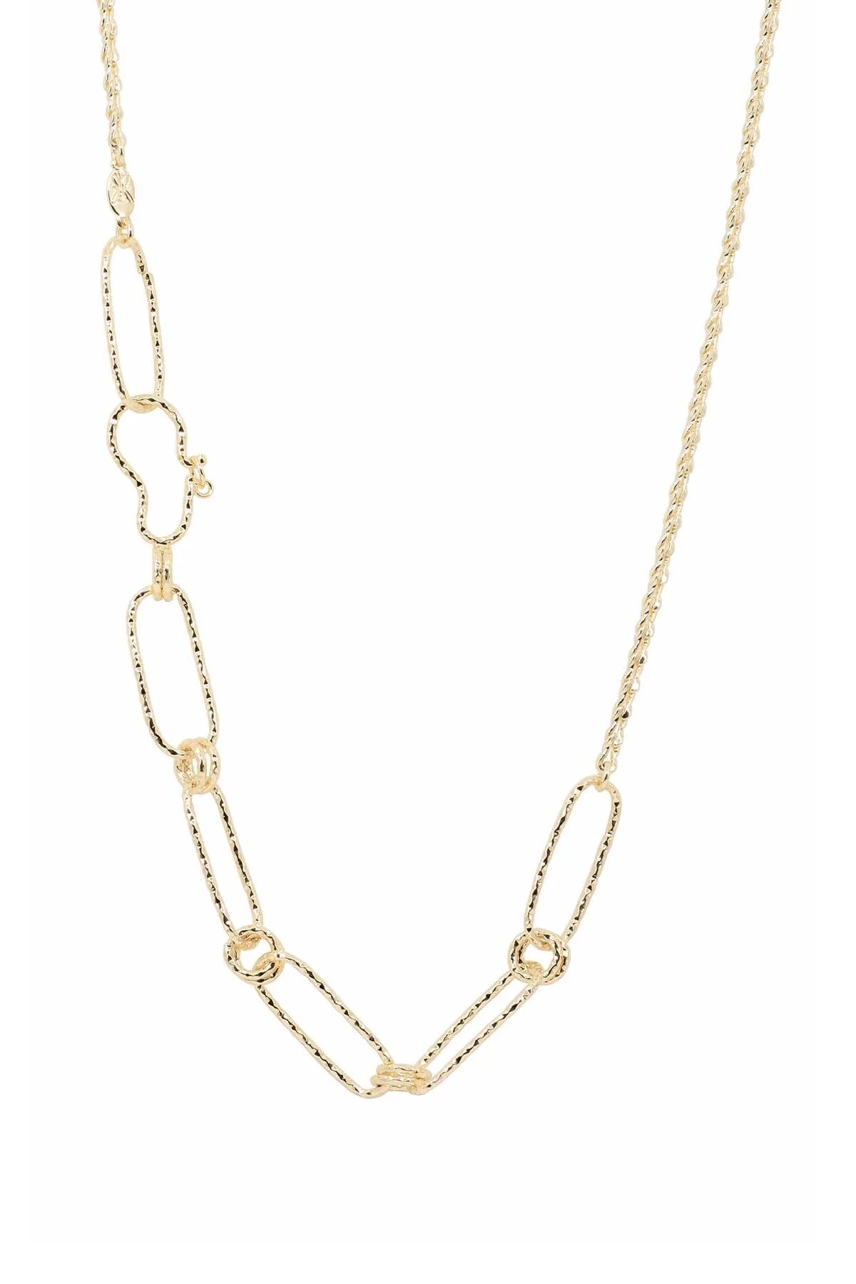 DIVERSE – Asymmetrical Charm Chain Necklace