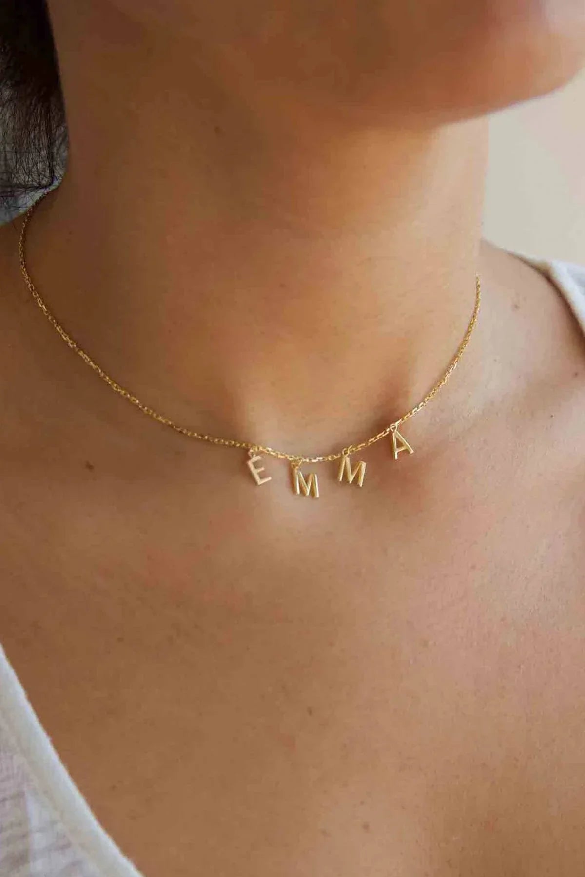 DANGLE NAME – Custom Letter Necklace