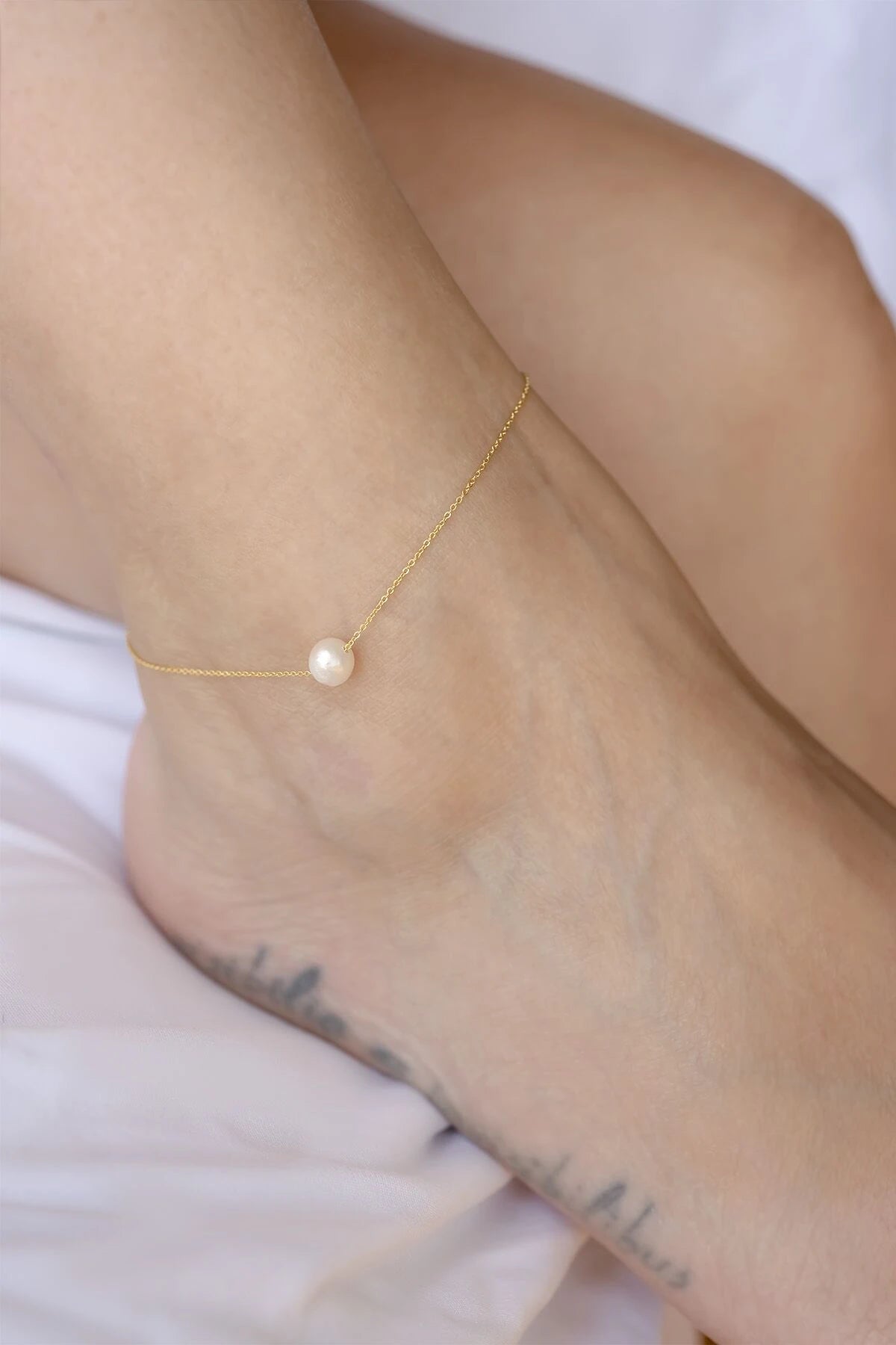 KOH SAMUI – Minimal Pearl Chain Anklet