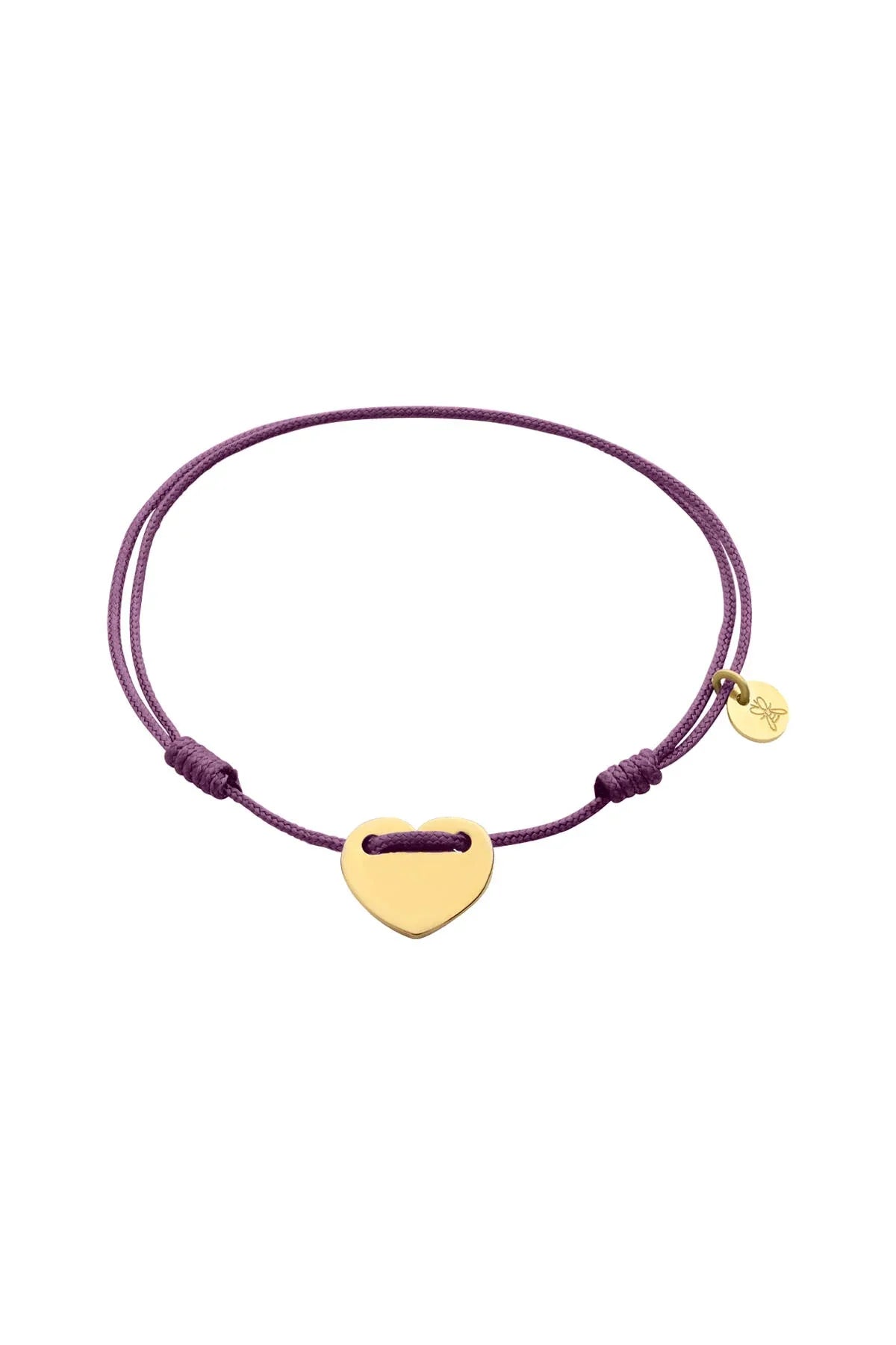 LOVEFUL - PURPLE - Personalized Heart Cord Bracelet