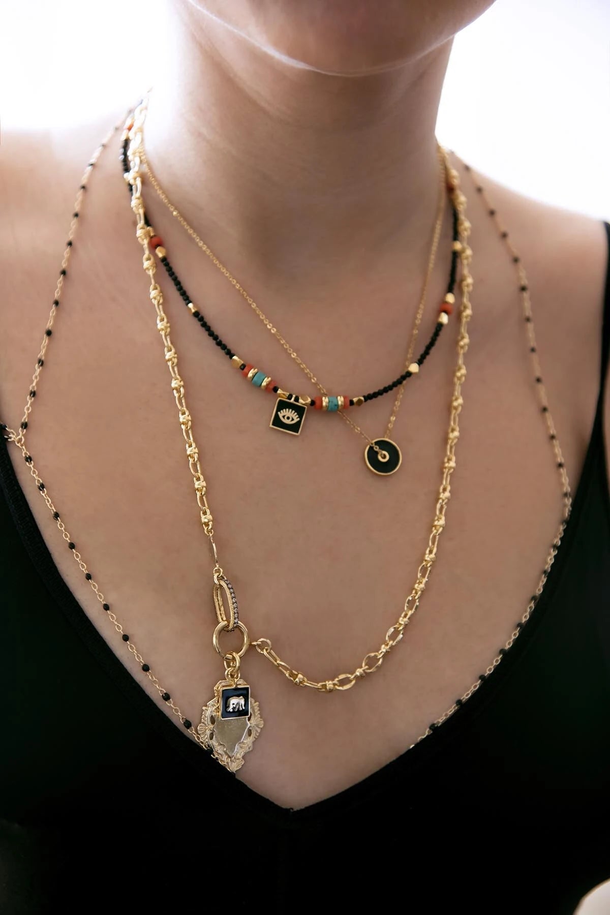 BIG BANG - Black - Black Enamel Necklace