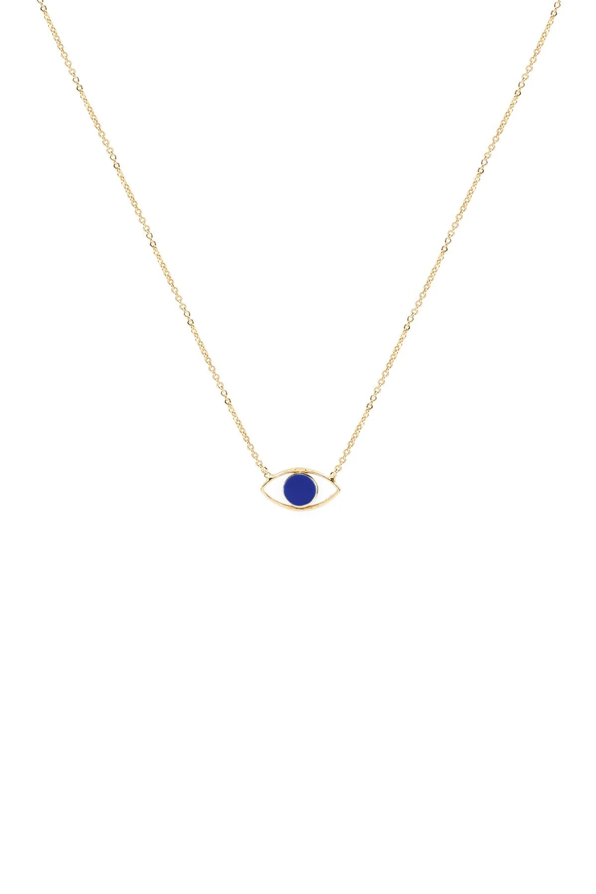 TURQUOISE – Tiny Enamel Eye Necklace