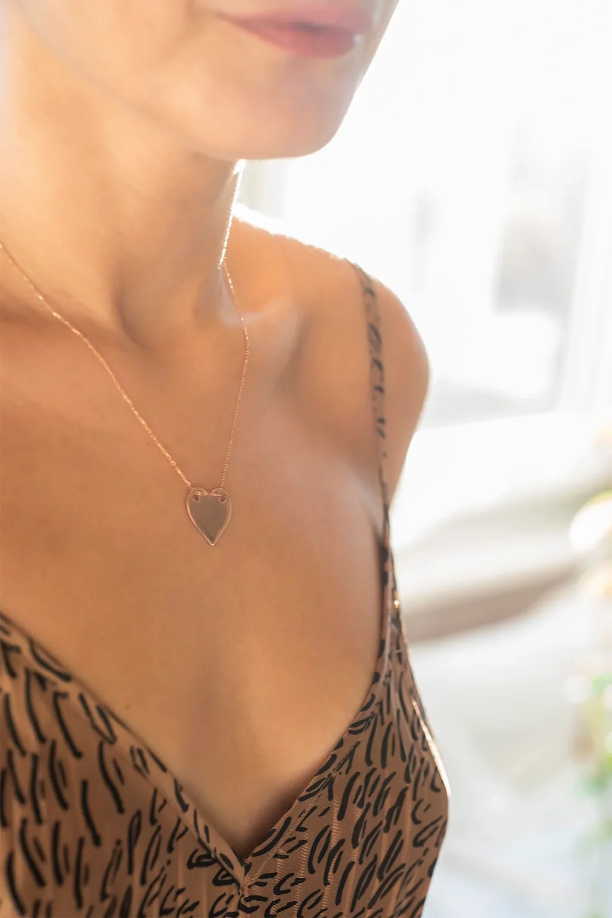 DUENDE – Engravable Heart Medallion Necklace