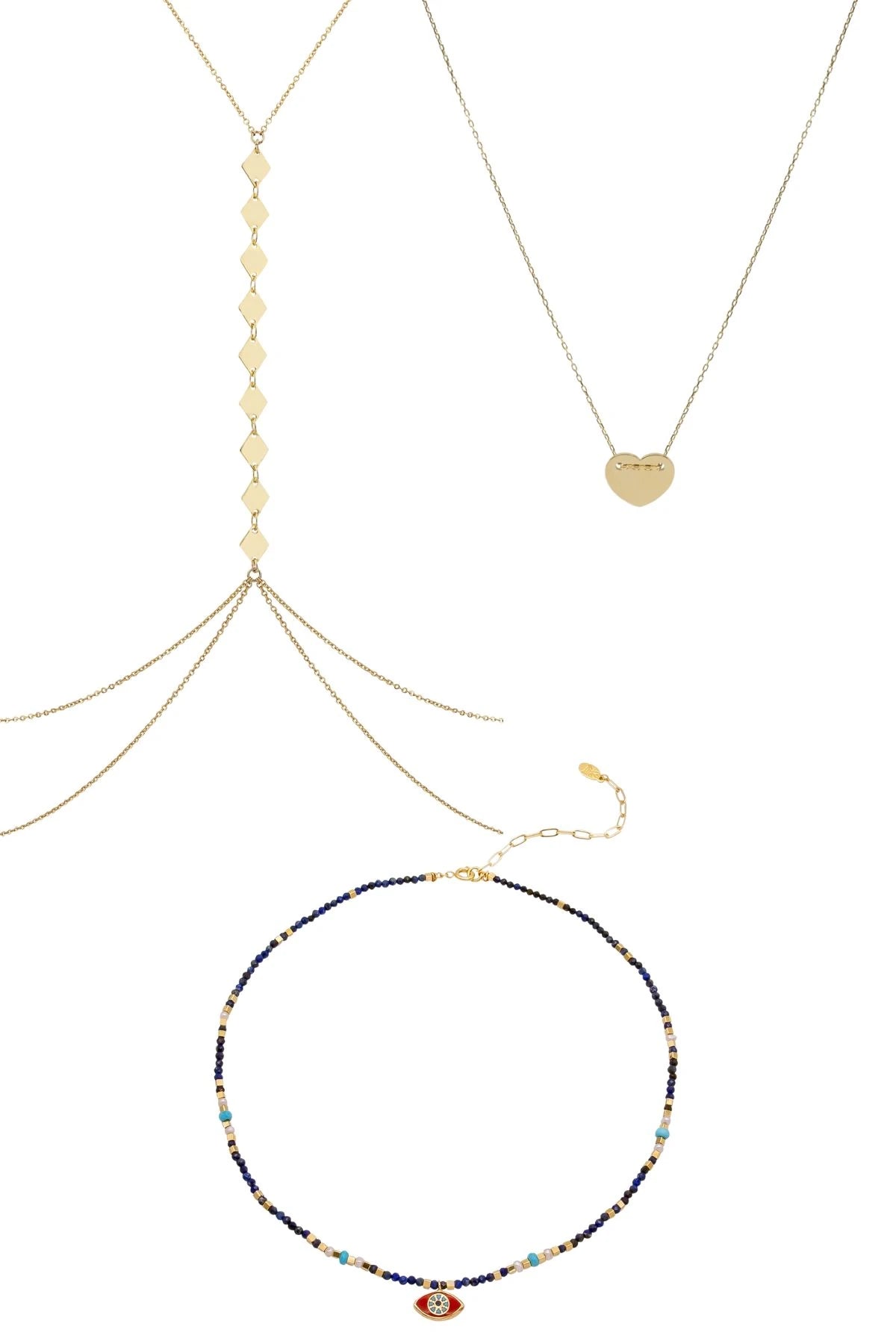 QUADRO – Body Chain & Layered Necklace Set