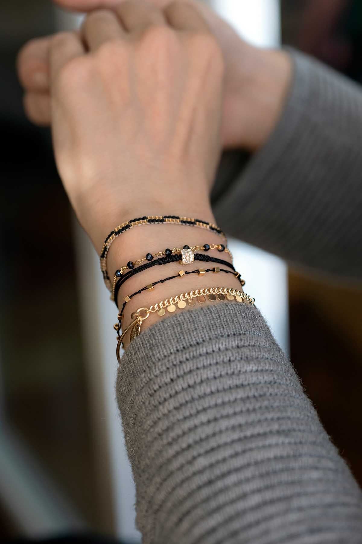 DOTS - Thin Semi-Cuff Bracelet