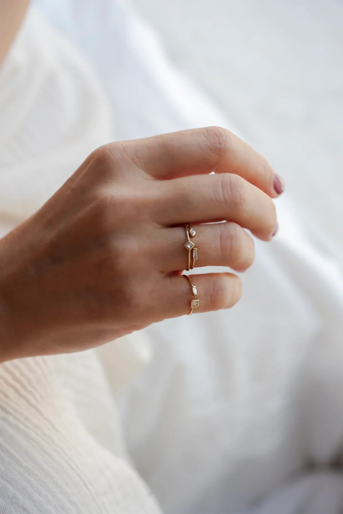 SOLITAIRE - Princess No:2 - Square Cut Solitaire Ring
