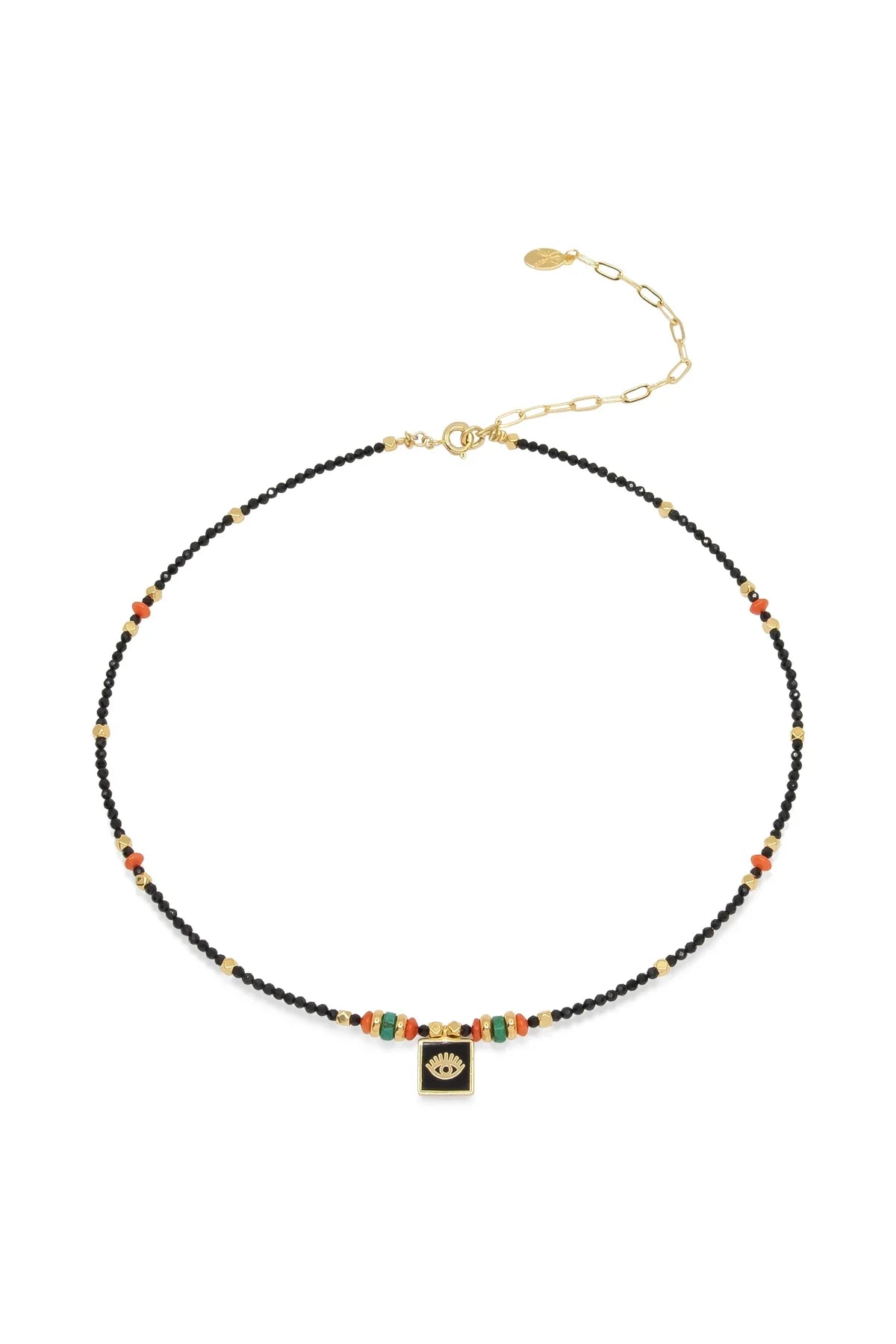 BLACK SPINEL - Eye Necklace