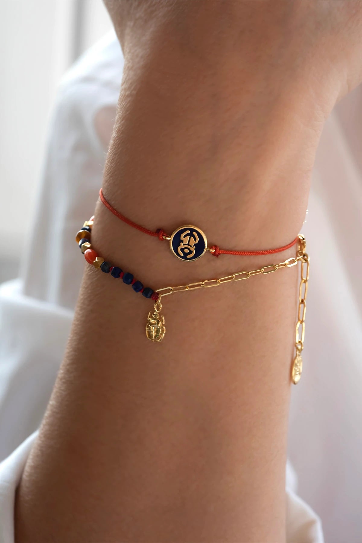 BEE MY GURU - Bee Charm Bracelet Stack