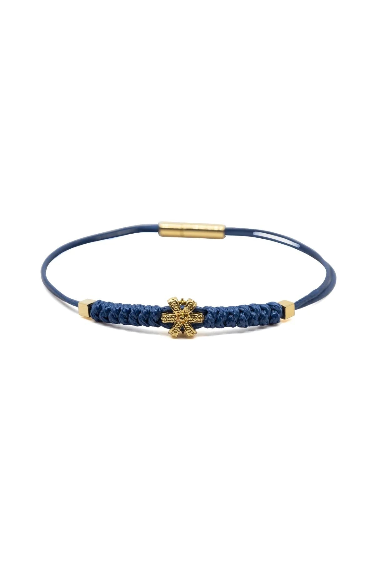 TINY KING – Navy – Men’s Crown Cord Bracelet