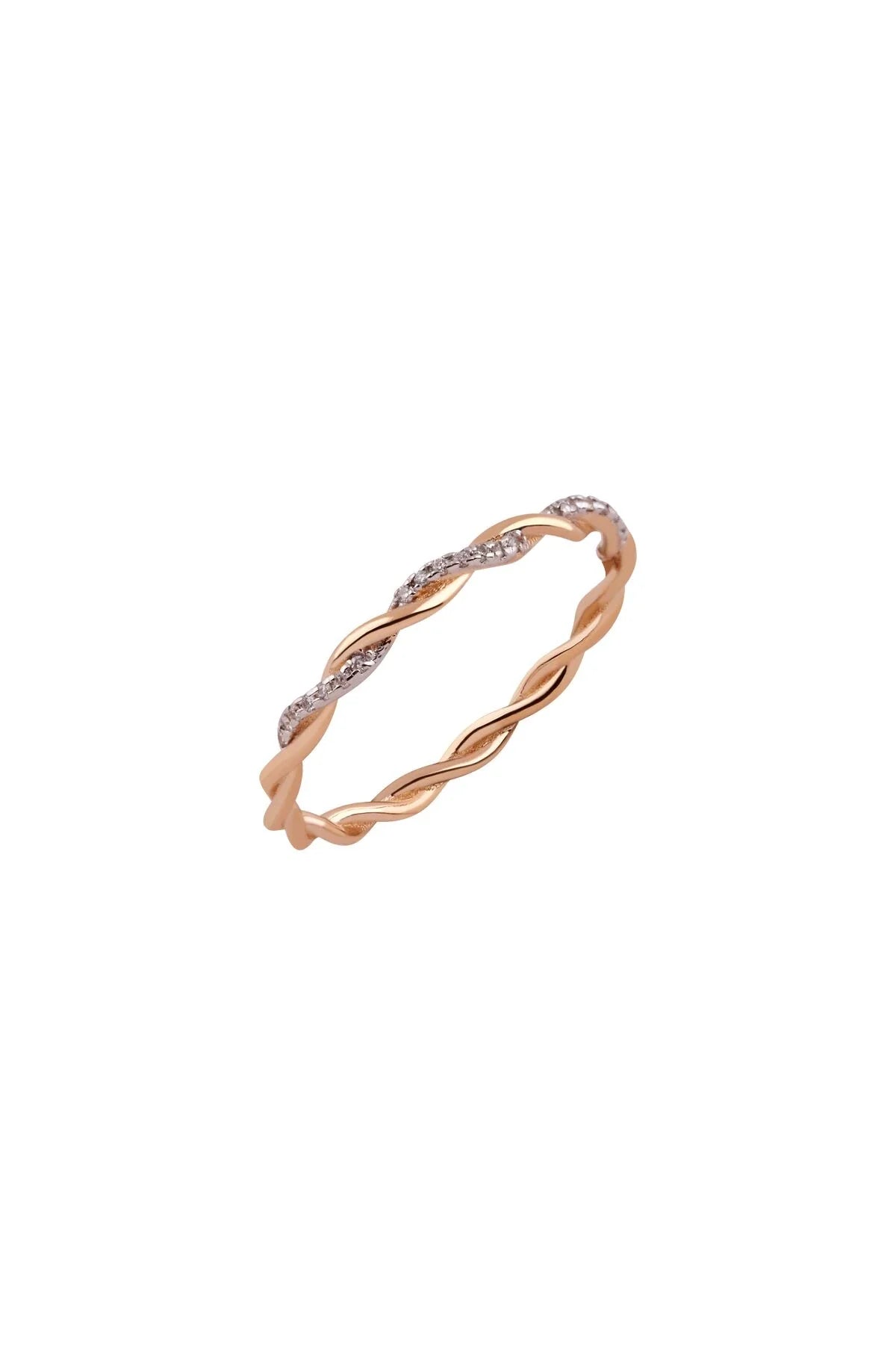DIAMOND IVY - Half-Circle Diamond Twist Ring