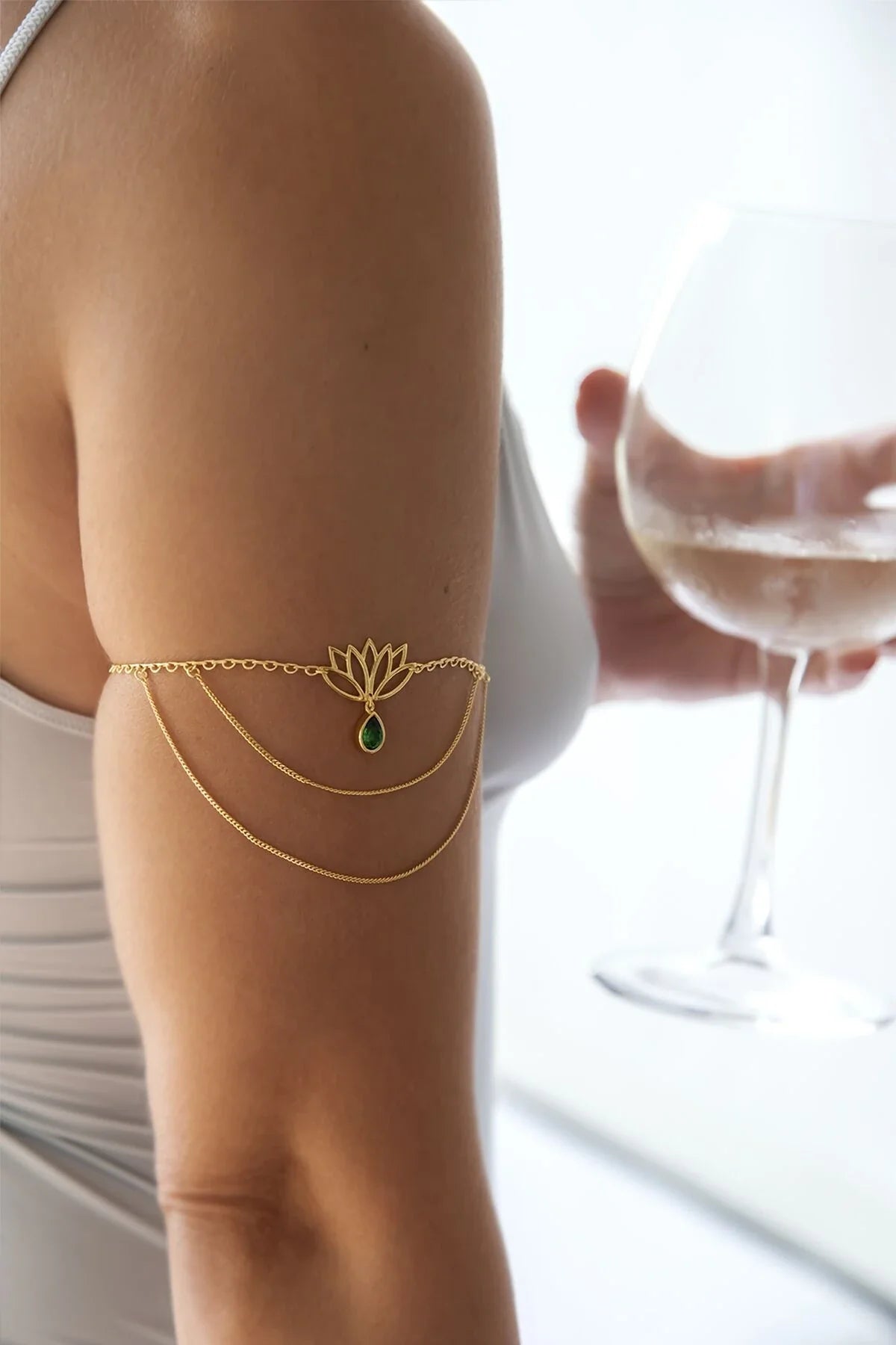 GREEN LOTUS - Arm Jewelry