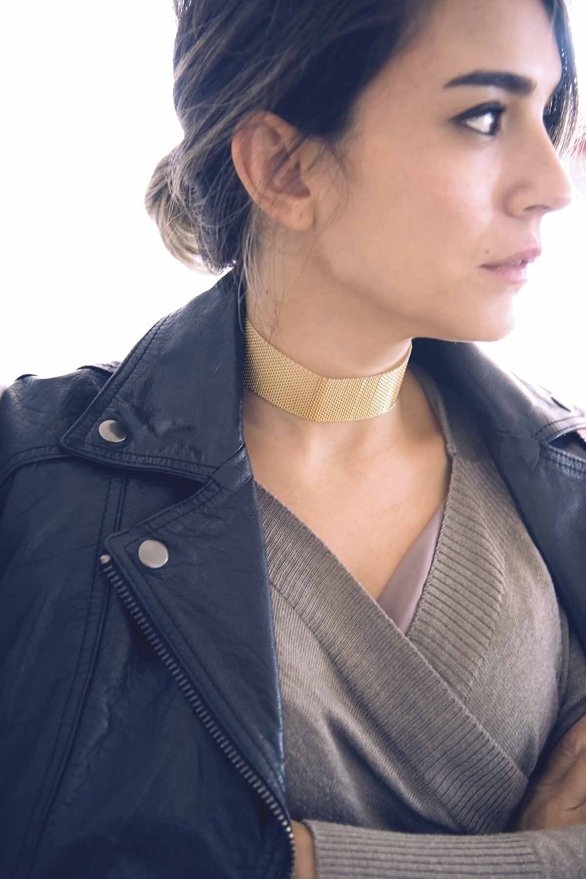 WIRE MESH β Statement Woven Collar Necklace