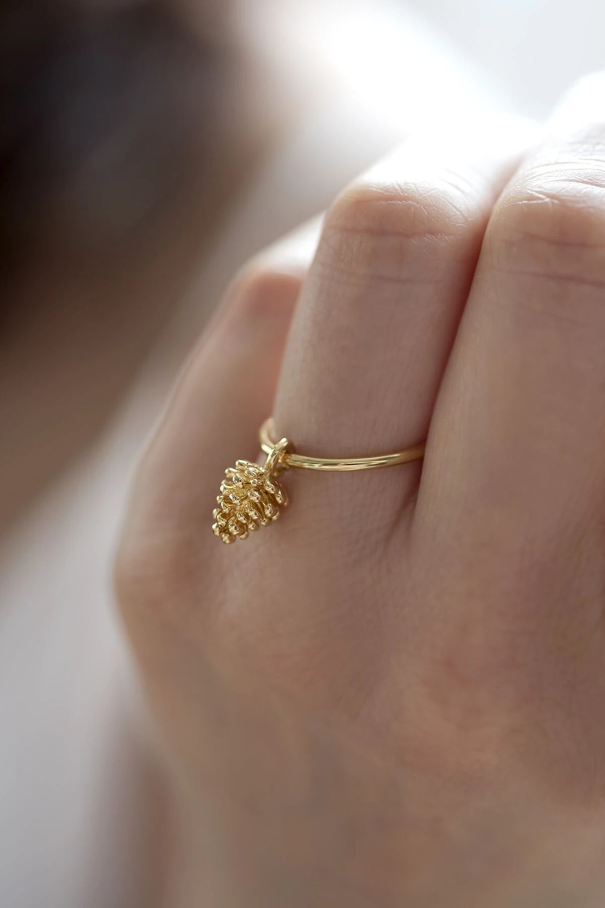 CONIFER – Pine Cone Charm Ring