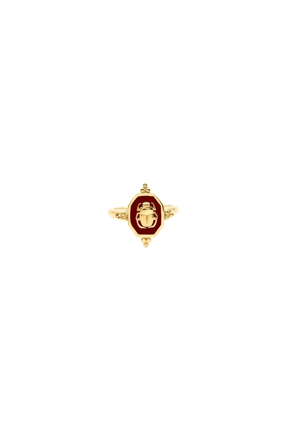 SCARABURG β Burgundy Scarab Ring