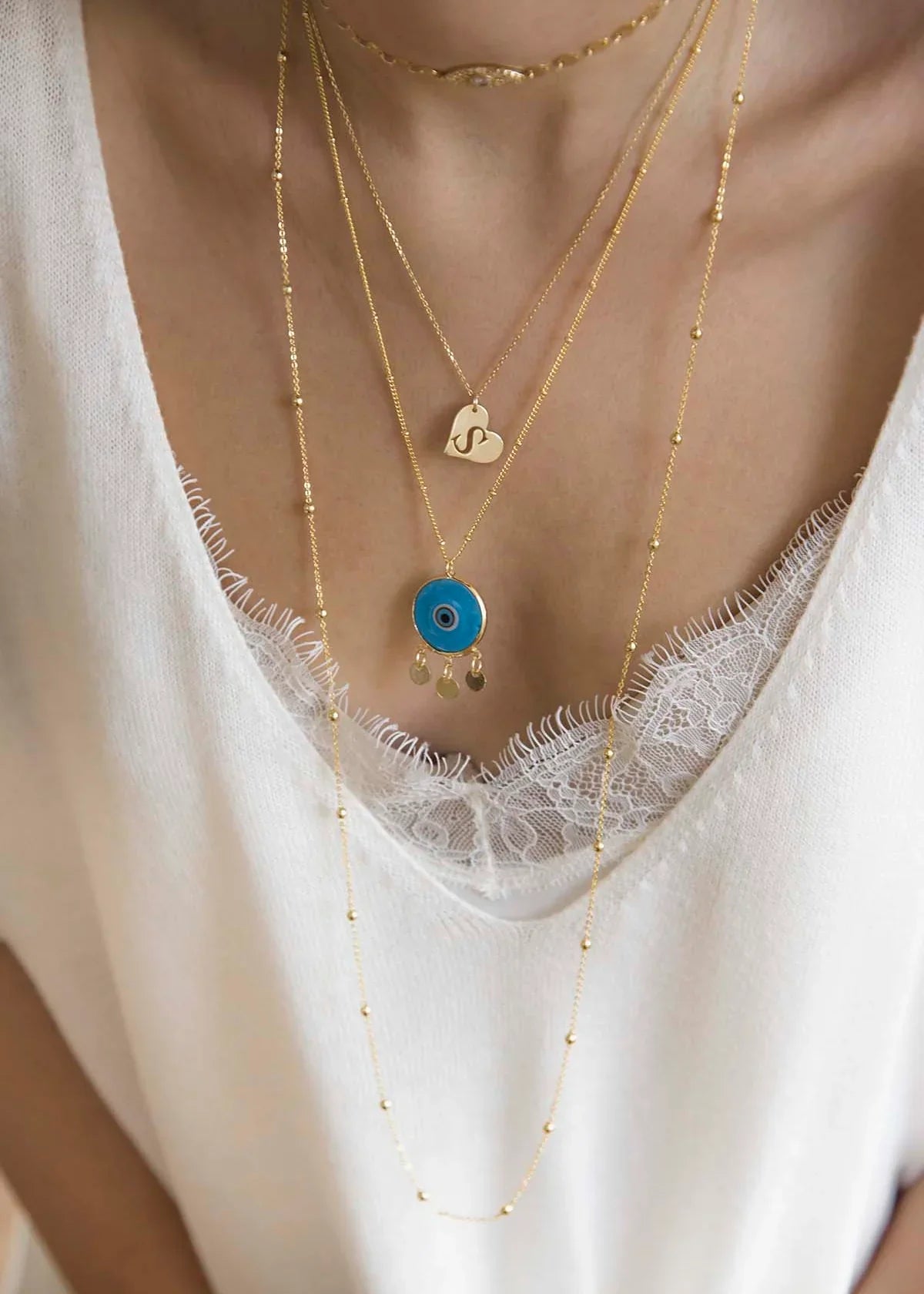 IN MY HEART – Initial Heart Necklace