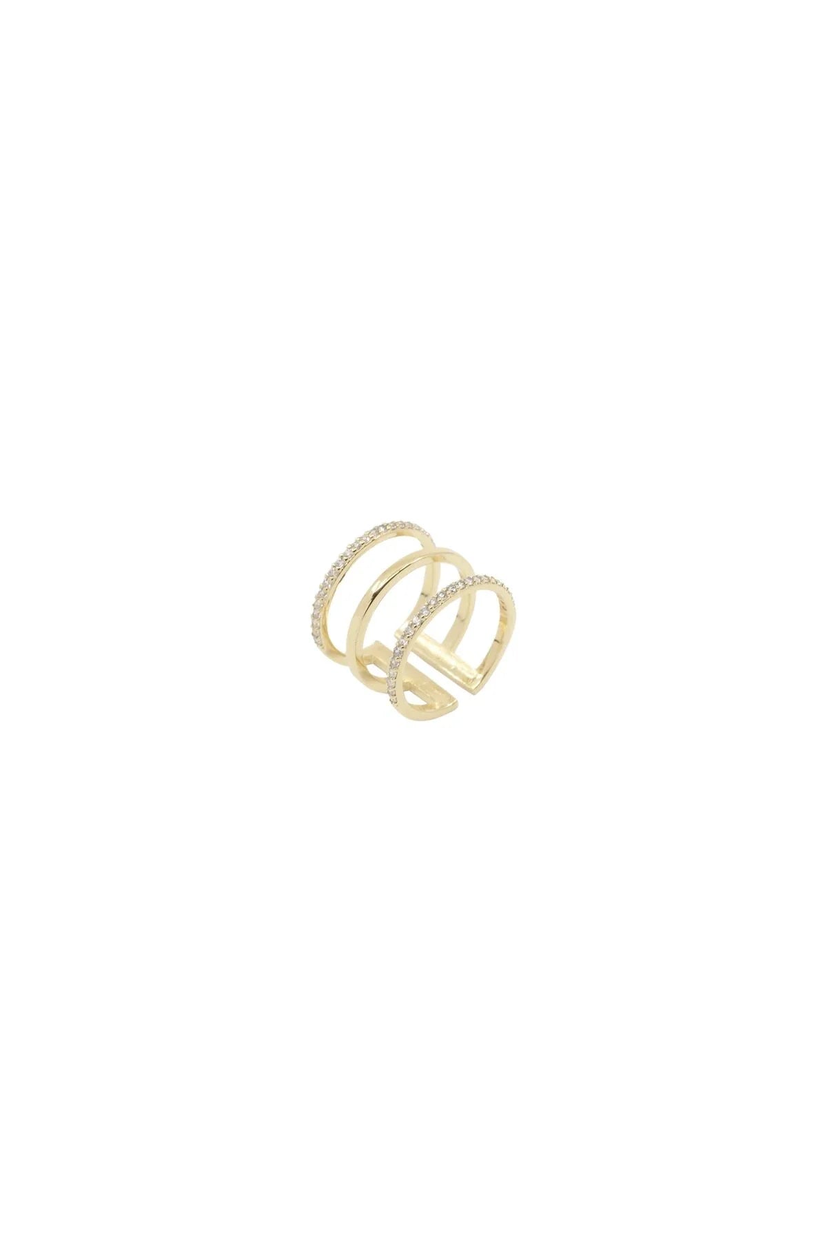 DIAMOND CIRCLES β Layered Diamond Band Ring