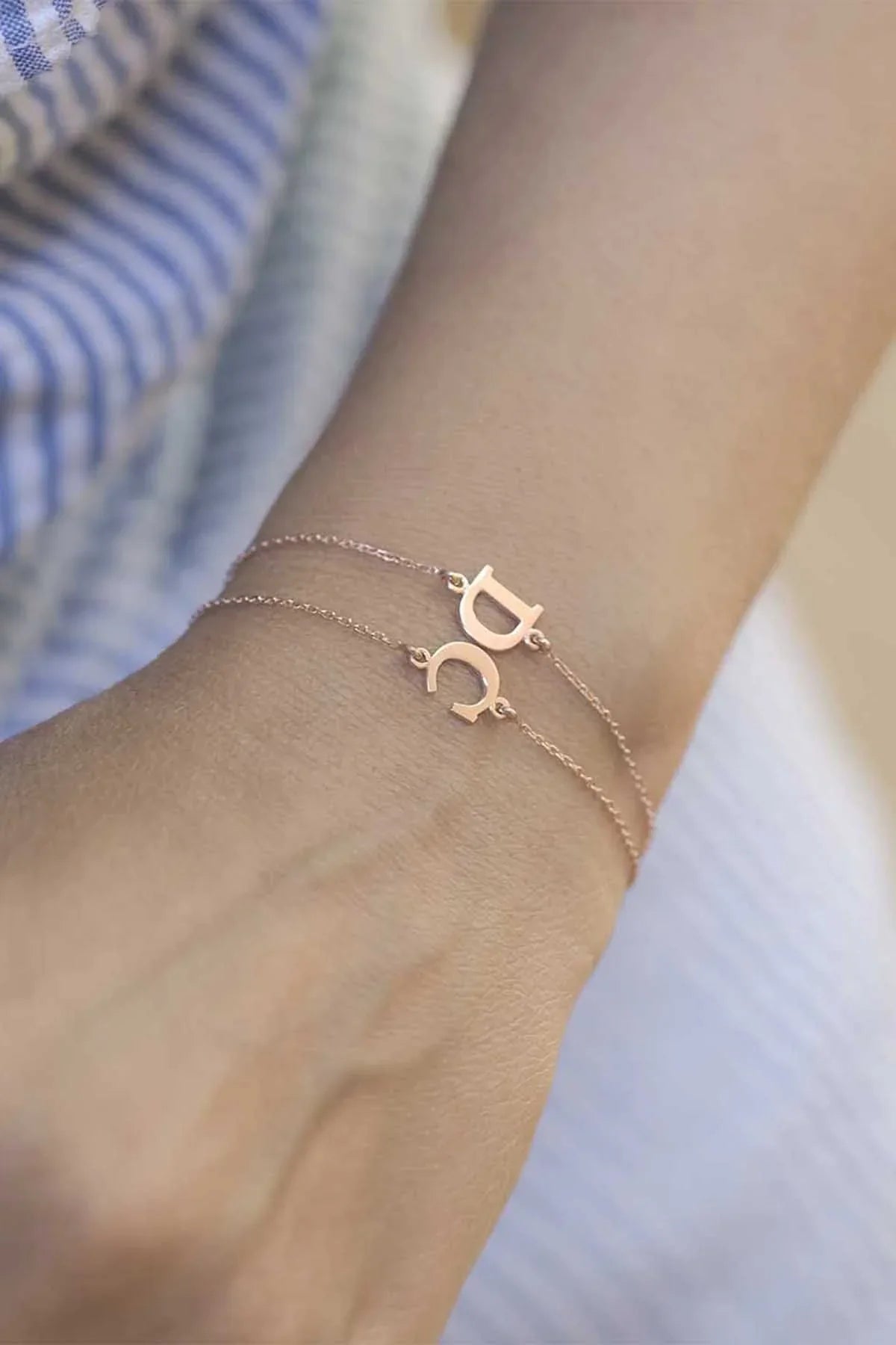TWINSOULS – Double Initial Chain Bracelet