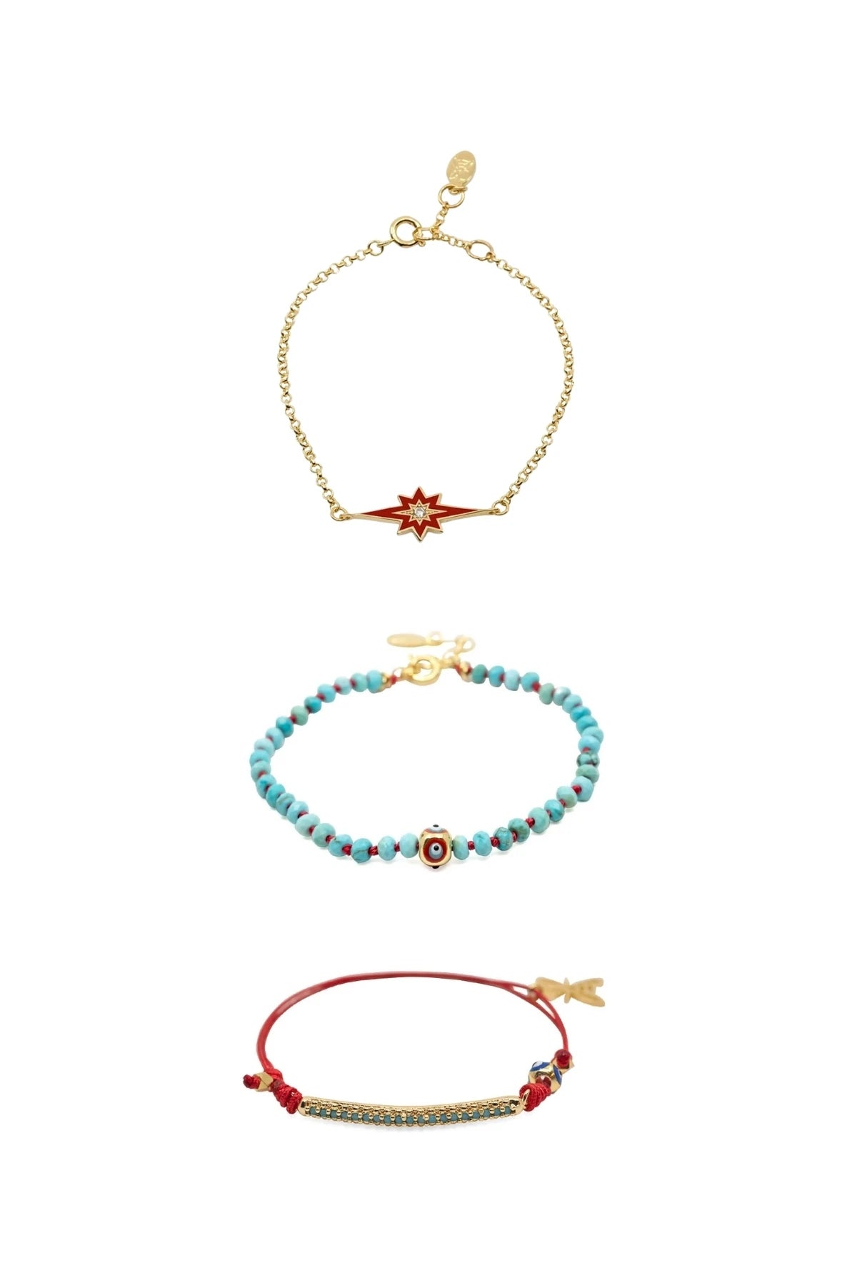MAUI – Turquoise & Star Bracelet Trio