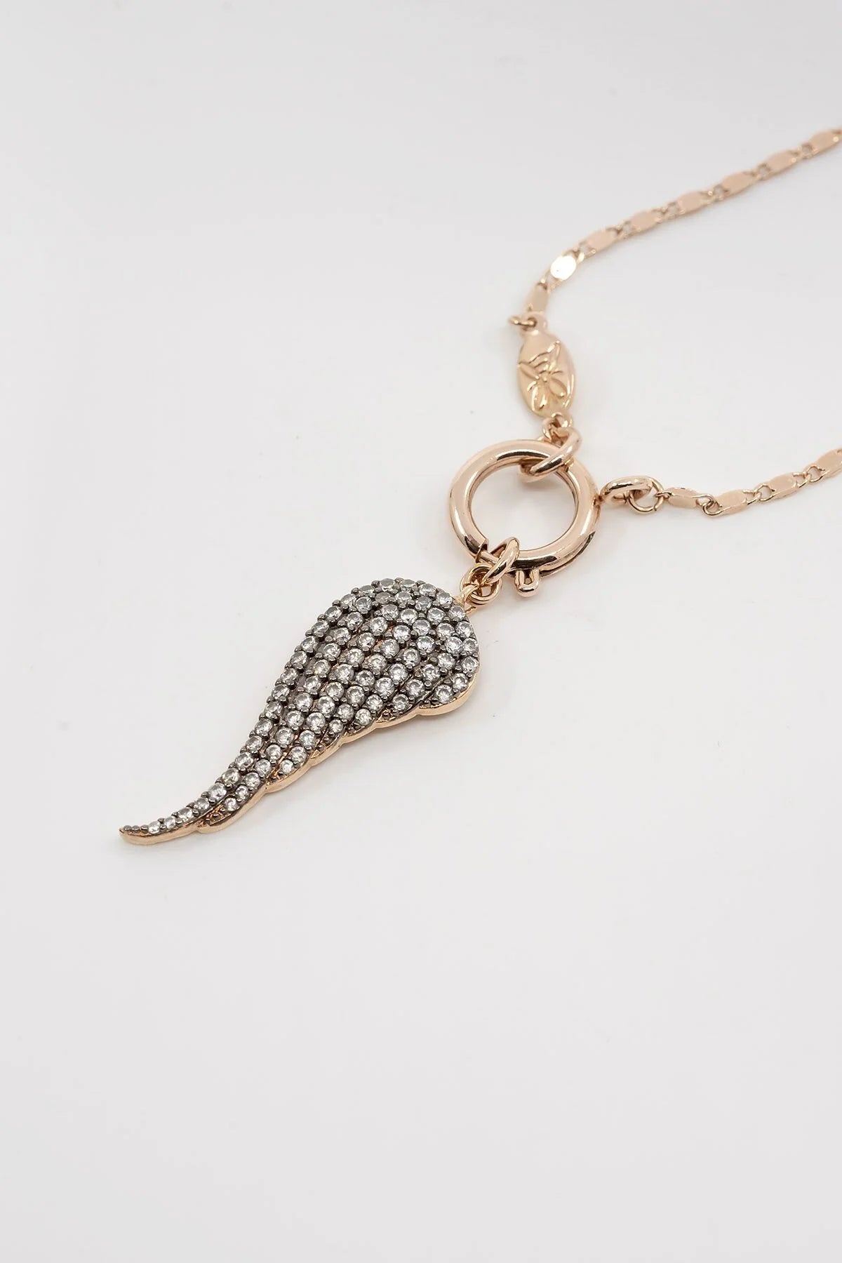 SINGLE WING – CZ Wing Necklace