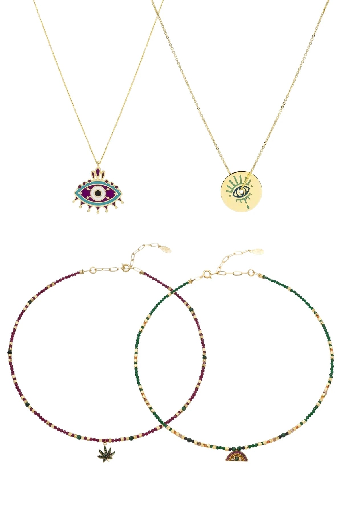 SURPRISE – Multigem Layered Necklace Set