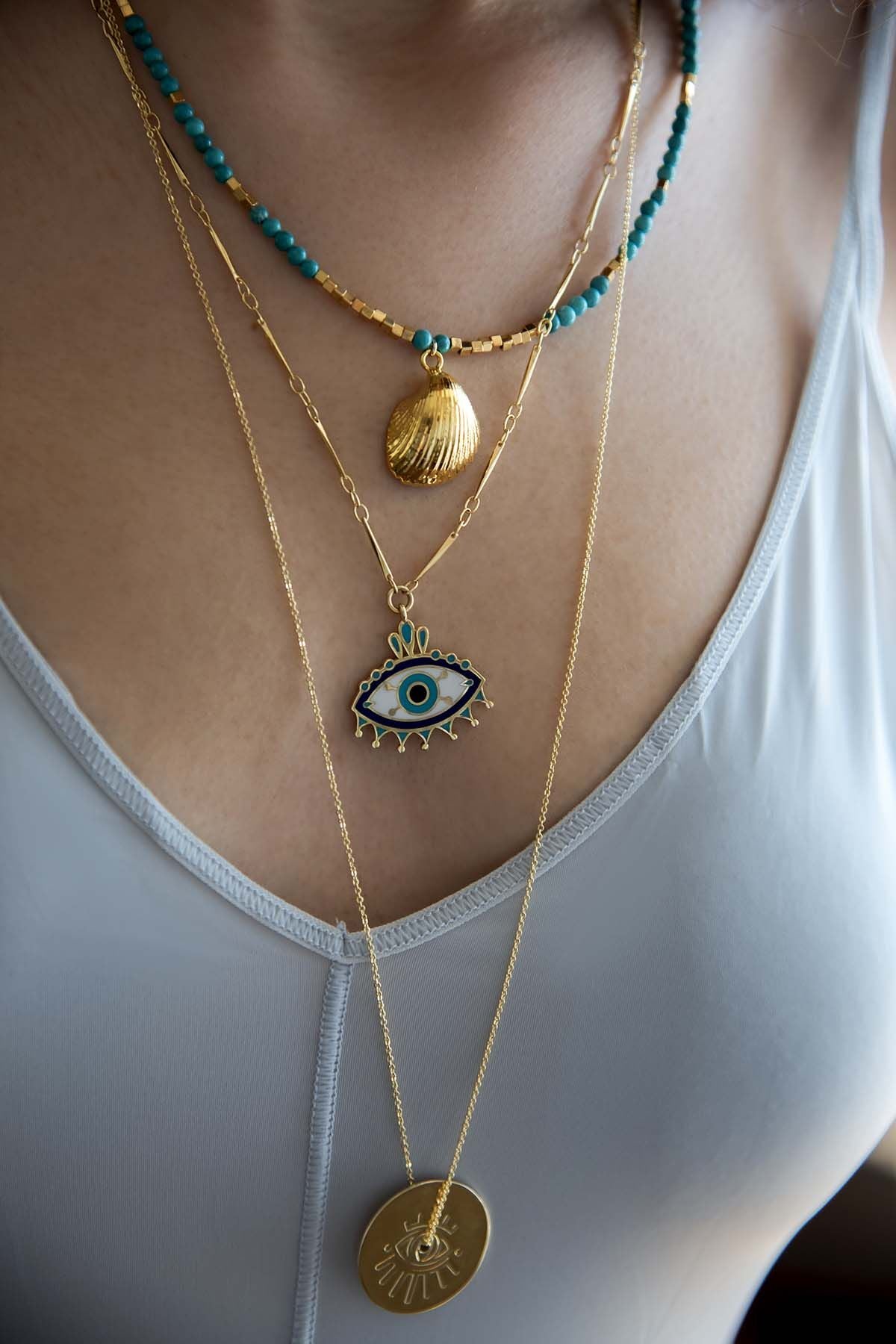 OCCITANE – Color-Enamel Eye Necklace
