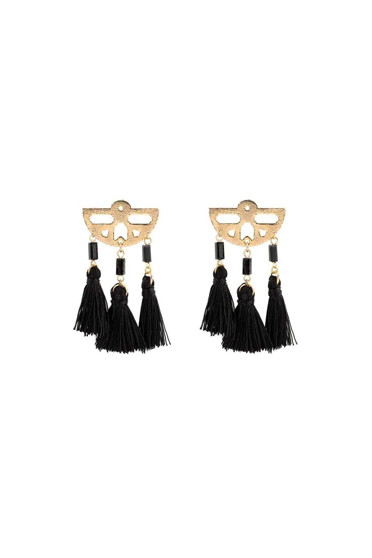 TRIO TASSELS – Tribal Tassel Drop Earrings
