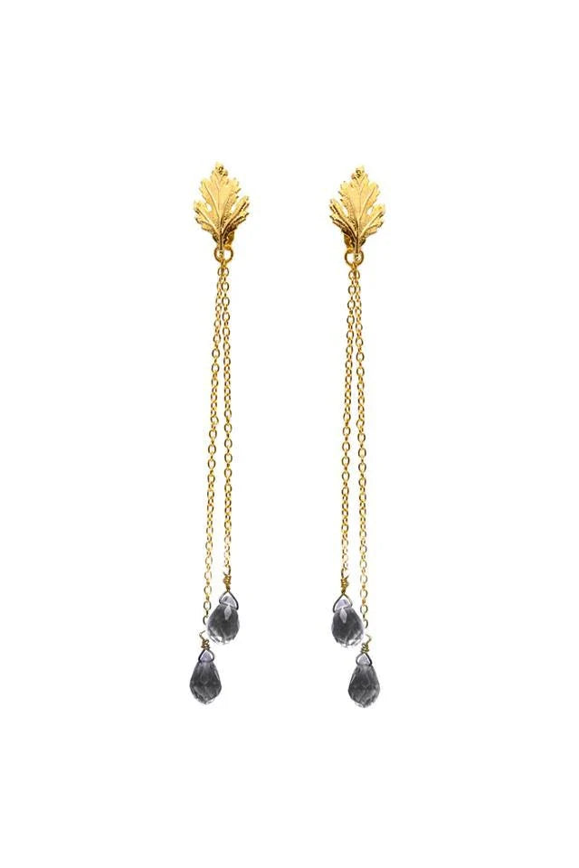 BLACK DROP β Front-Back Earrings